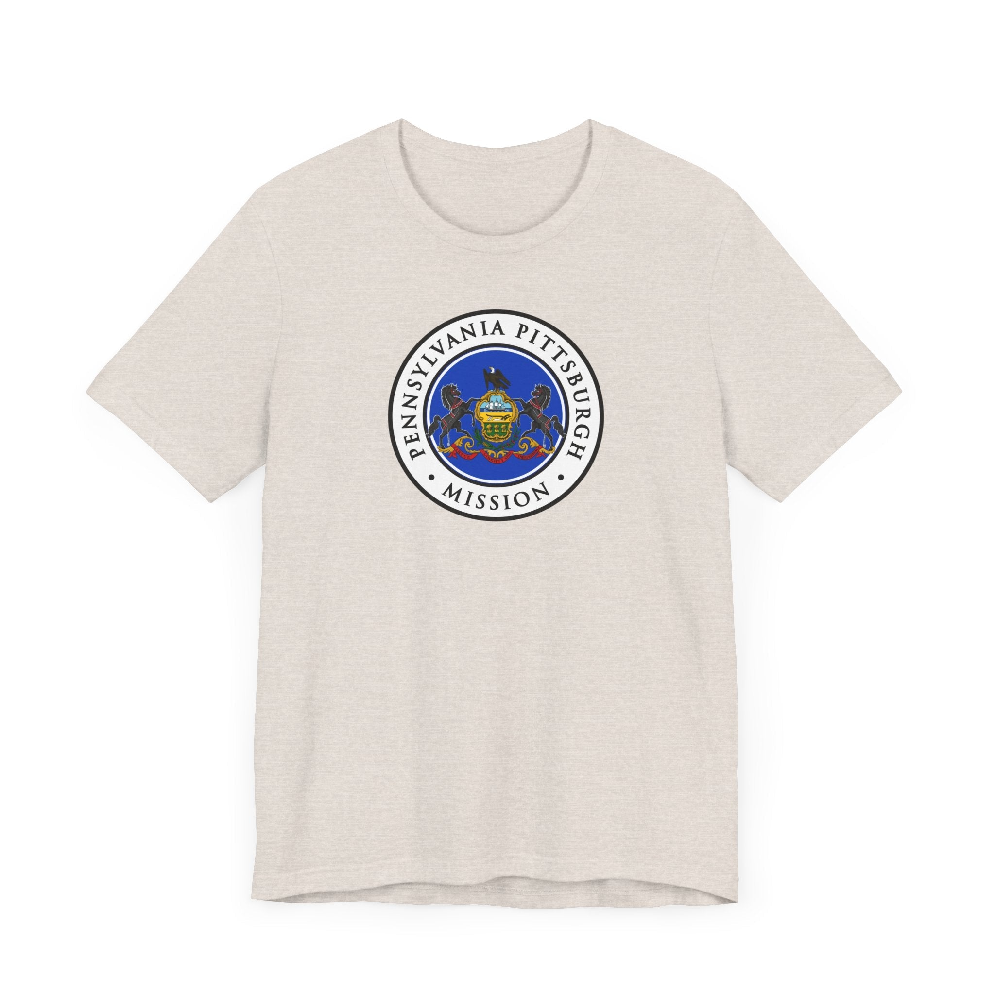 Pennsylvania Pittsburgh Mission State Flag Logo (White Border) T-shirt - Mission Wishlist - LDS Missionary Gift Store