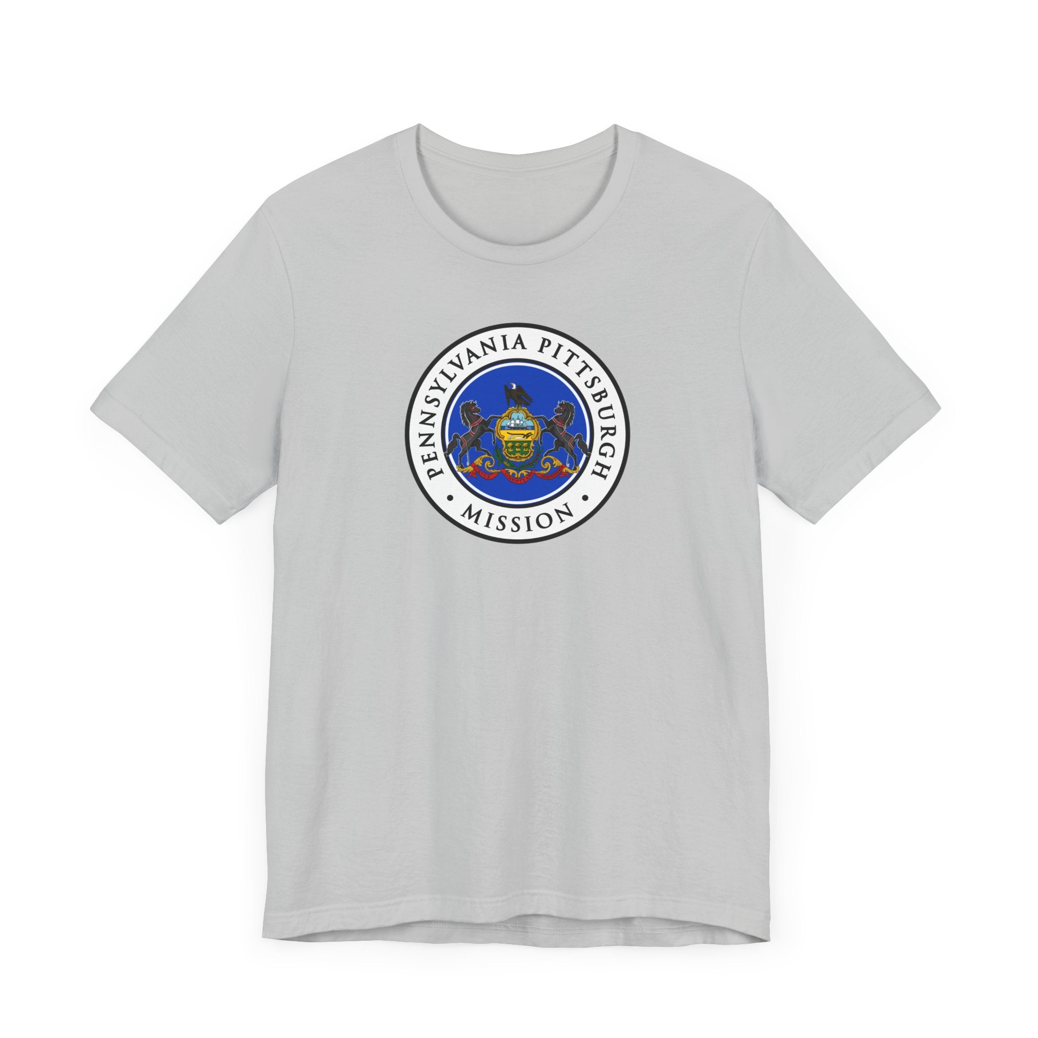 Pennsylvania Pittsburgh Mission State Flag Logo (White Border) T-shirt - Mission Wishlist - LDS Missionary Gift Store