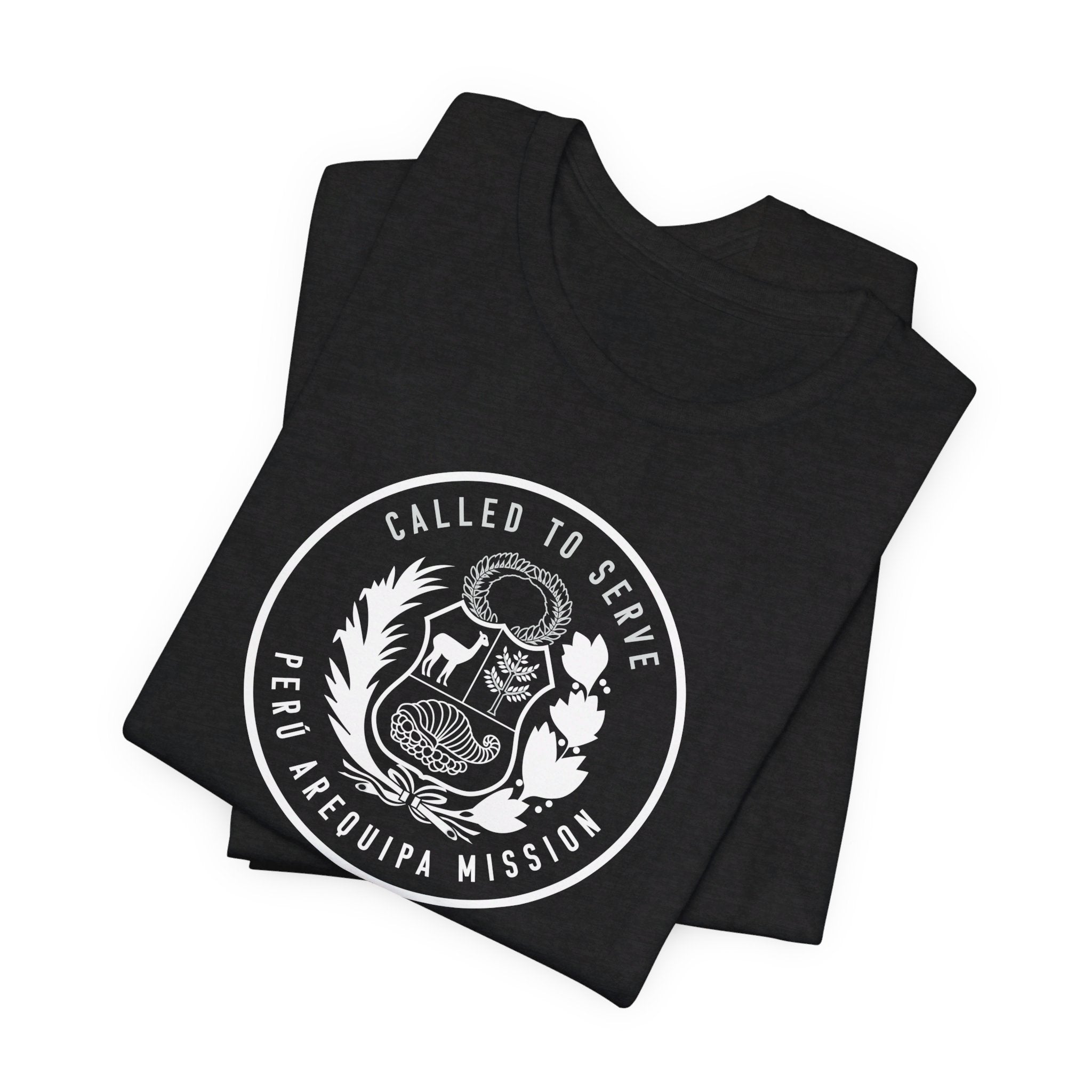Peru Arequipa Mission Circular Monochrome Logo T-Shirt - Mission Wishlist - LDS Missionary Gift Store