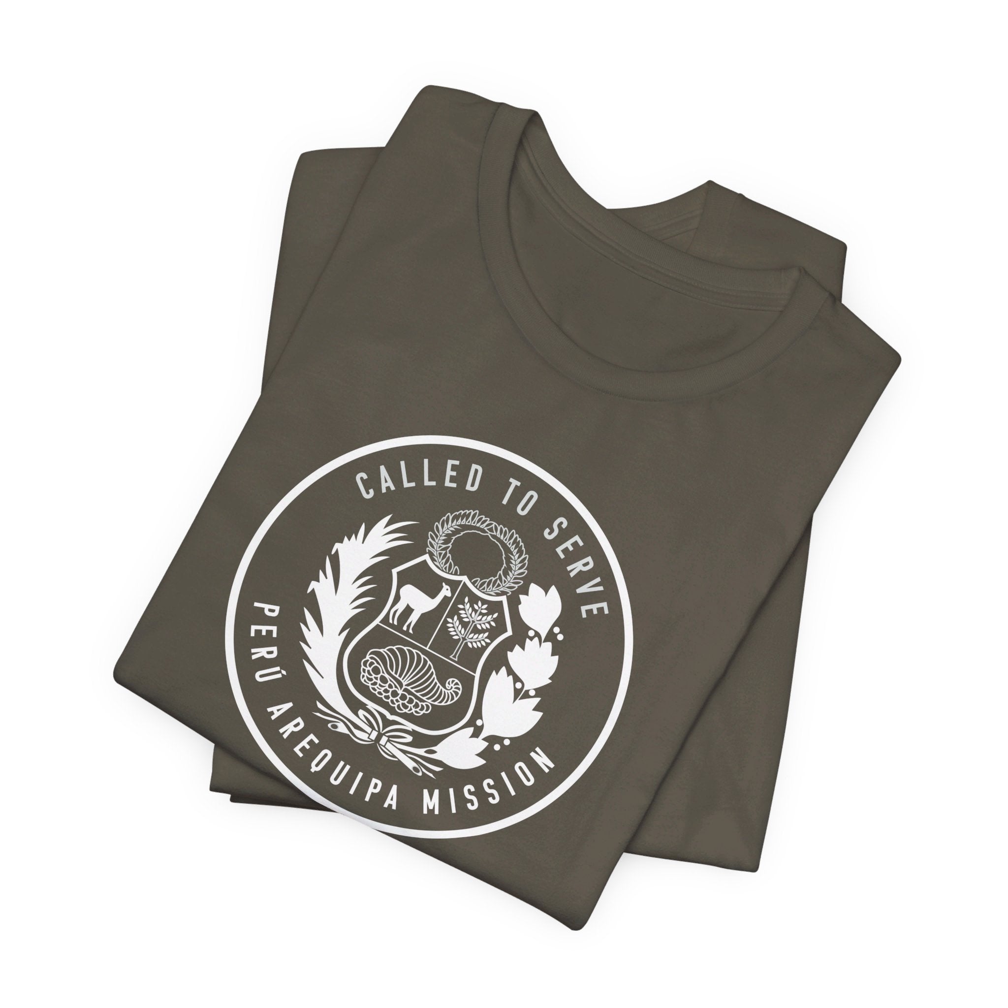 Peru Arequipa Mission Circular Monochrome Logo T-Shirt - Mission Wishlist - LDS Missionary Gift Store