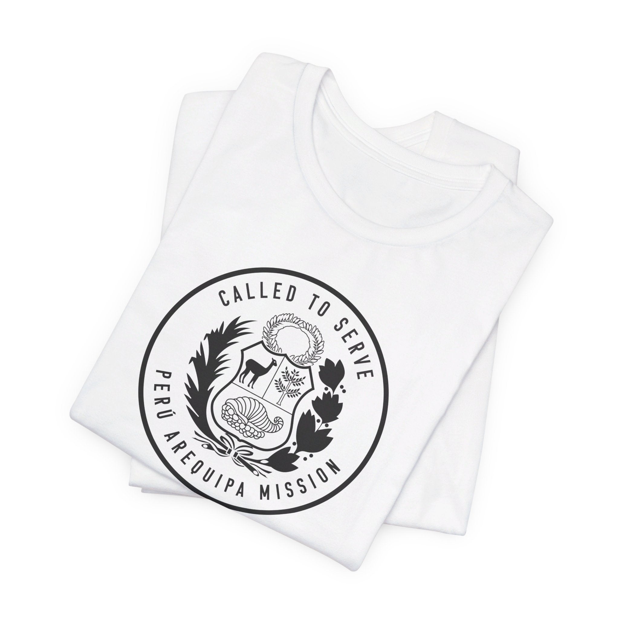 Peru Arequipa Mission Circular Monochrome Logo T-Shirt - Mission Wishlist - LDS Missionary Gift Store