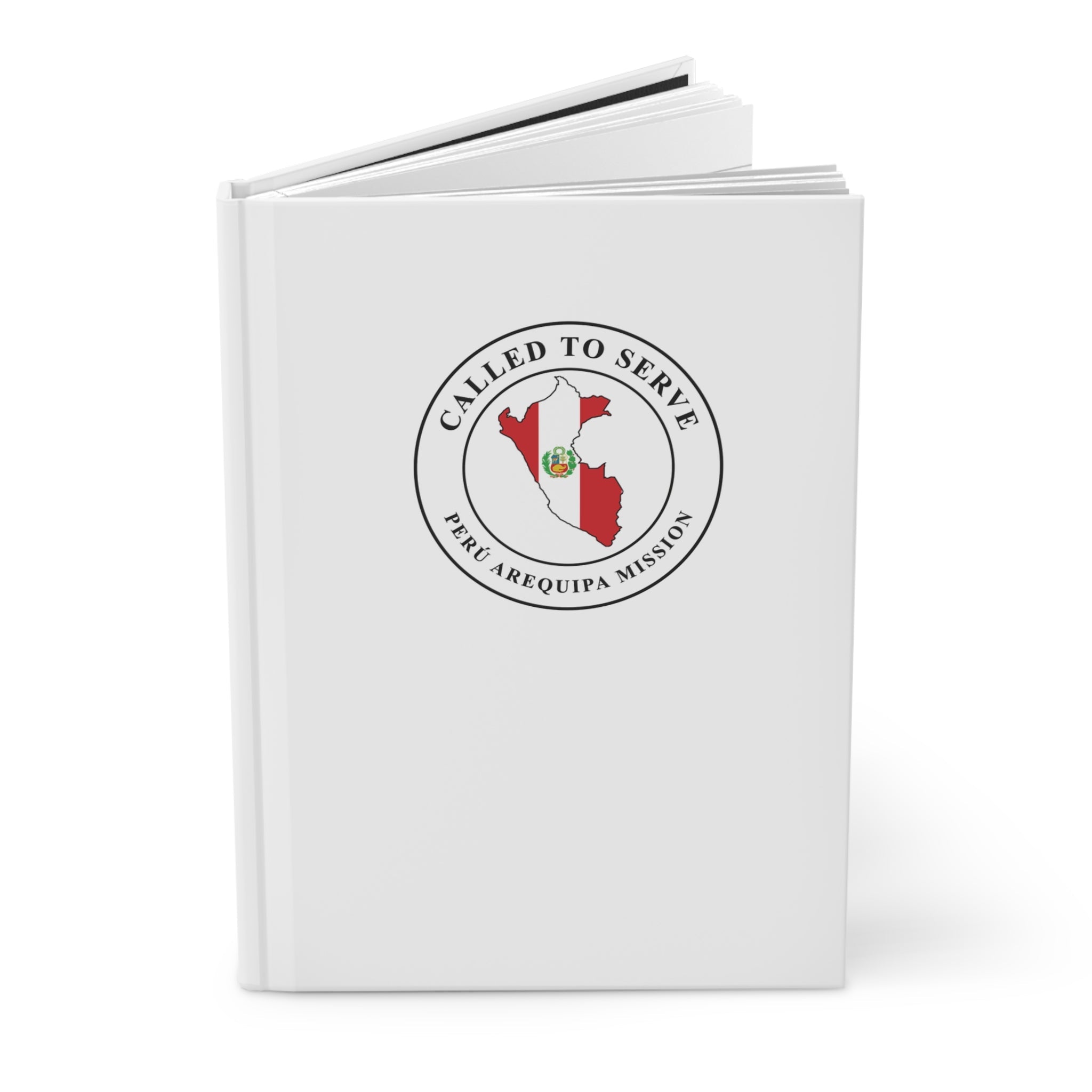 Peru Arequipa Mission Flag Map Called to Serve White Hardcover Journal Matte - Latter-Day Saint LDS Missionary Gift - Book of Mormon