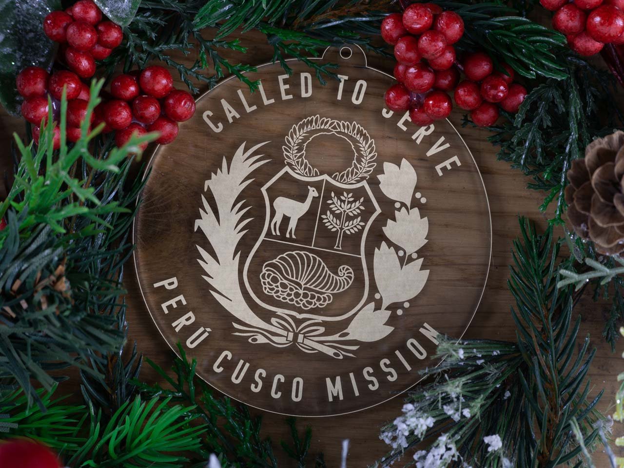 Peru Cusco Mission Christmas Ornament - Latter-Day Saint LDS Missionary Gift - Book of Mormon