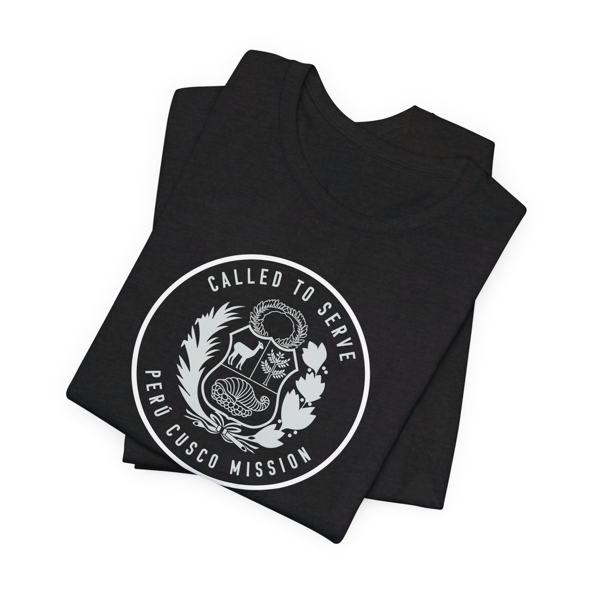 Peru Cusco Mission Circular Monochrome Logo T-Shirt - Mission Wishlist - LDS Missionary Gift Store