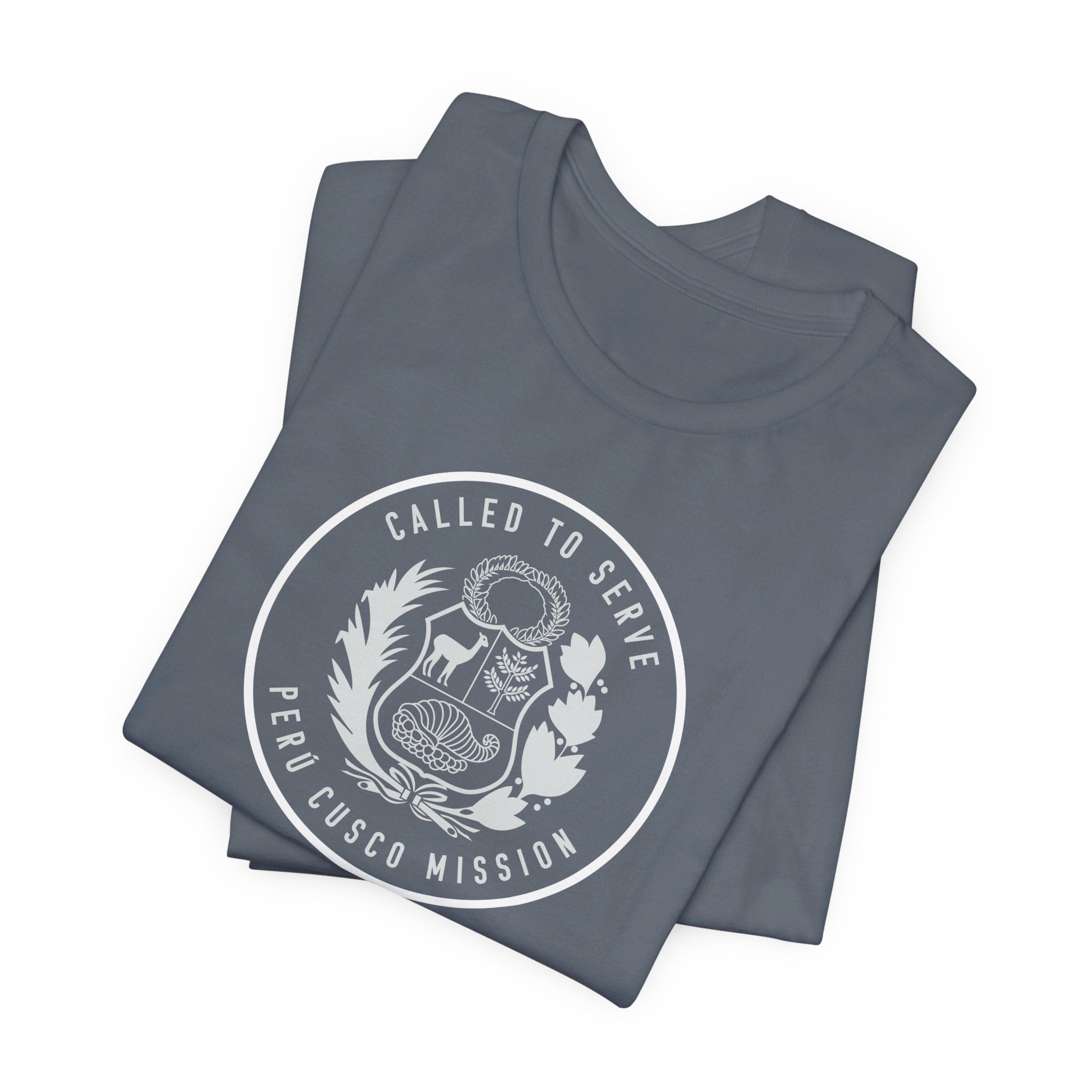 Peru Cusco Mission Circular Monochrome Logo T-Shirt - Mission Wishlist - LDS Missionary Gift Store