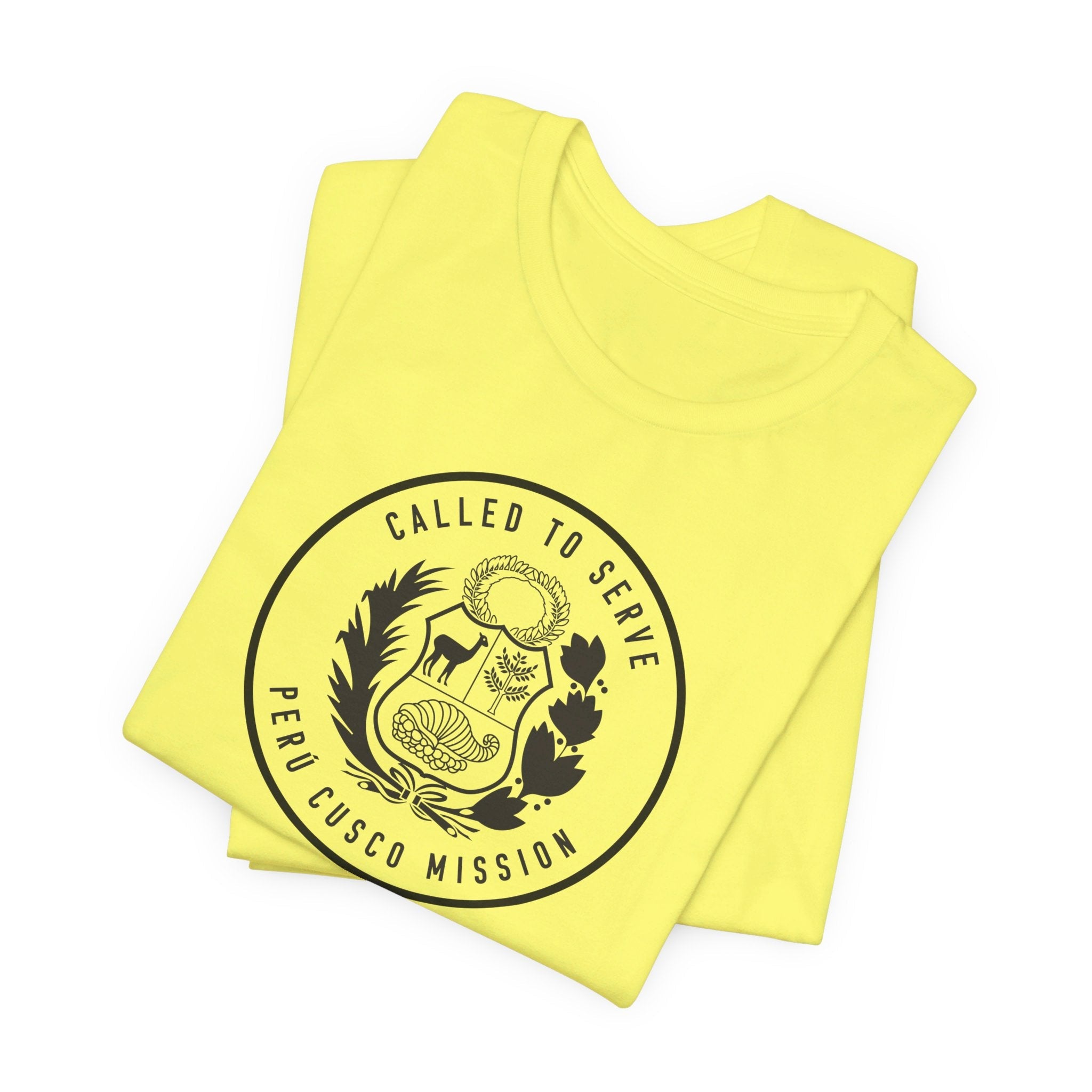 Peru Cusco Mission Circular Monochrome Logo T-Shirt - Mission Wishlist - LDS Missionary Gift Store