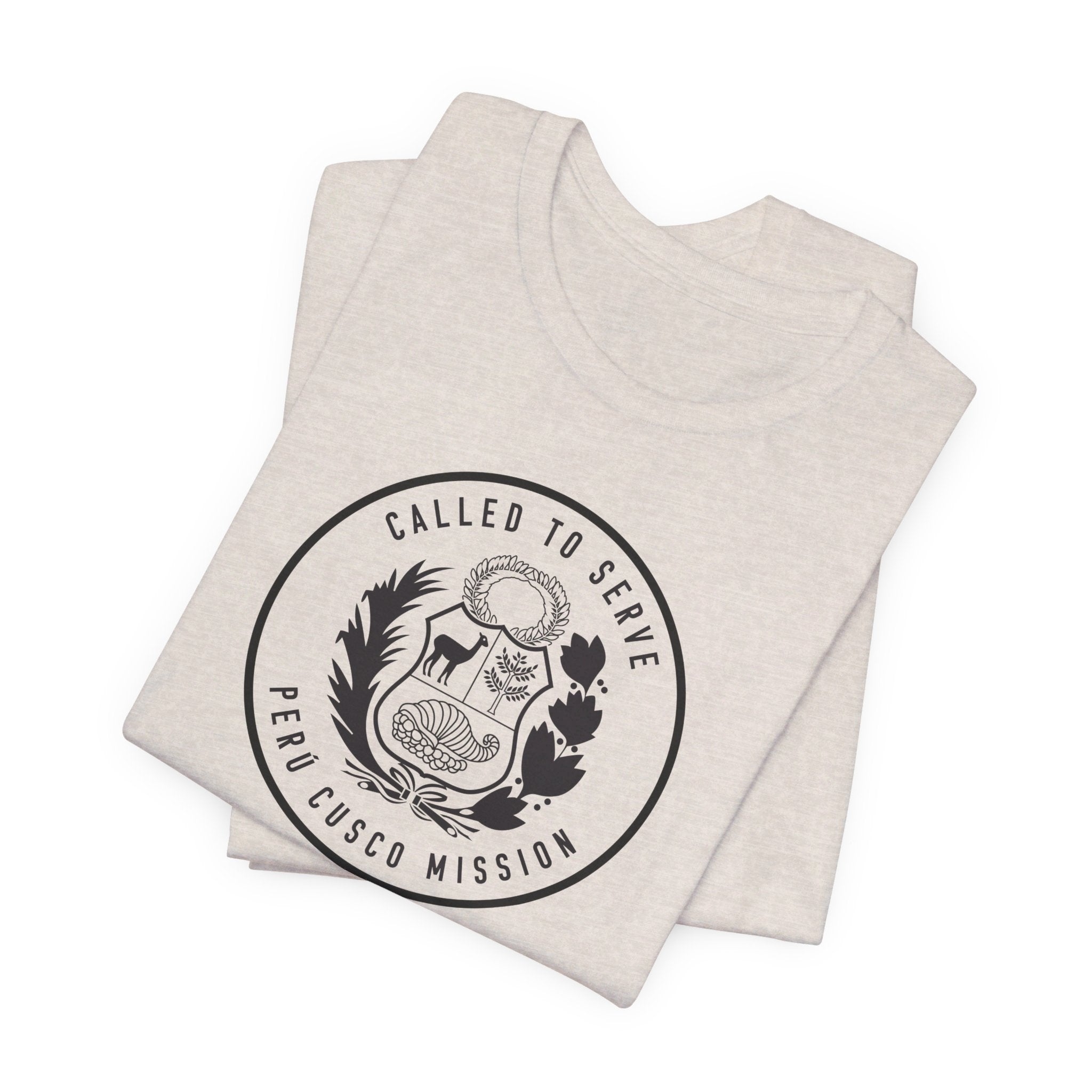 Peru Cusco Mission Circular Monochrome Logo T-Shirt - Mission Wishlist - LDS Missionary Gift Store
