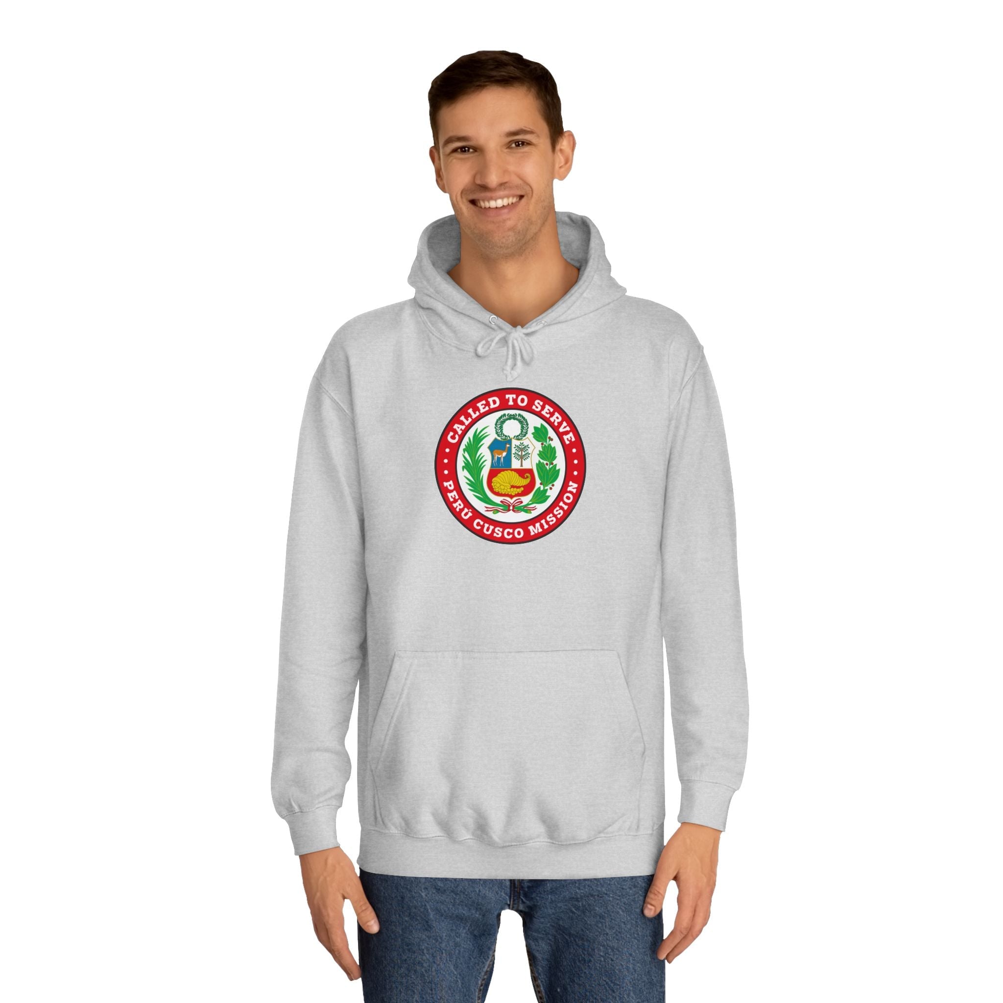 Peru Cusco Mission Flag Logo (White Border) College Hoodie - Mission Wishlist - LDS Missionary Gift Store