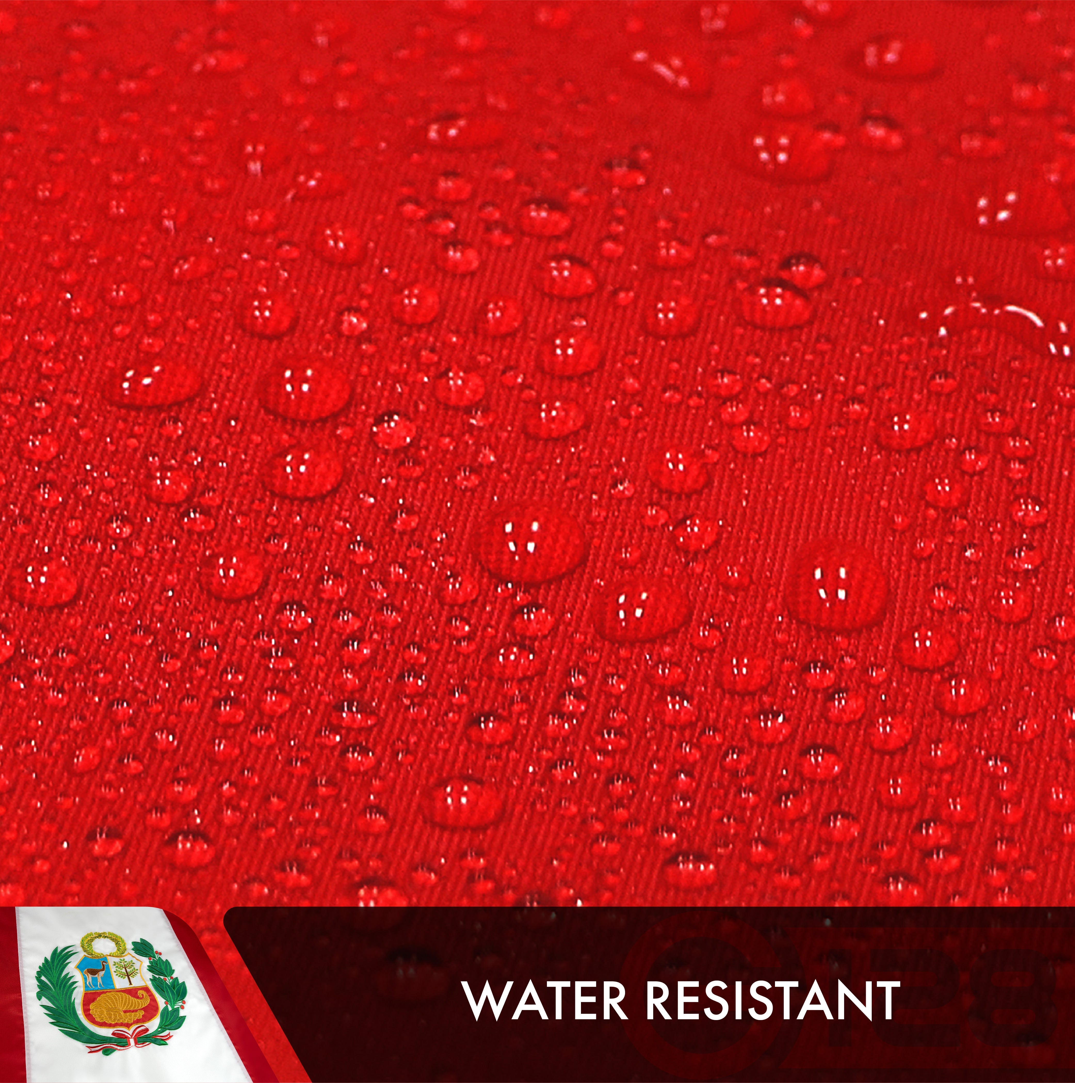 Peru (Peruvian) Flag | 3x5 feet | Double Sided Embroidered 210D Indoor/Outdoor, Brass Grommets, Heavy Duty Polyester