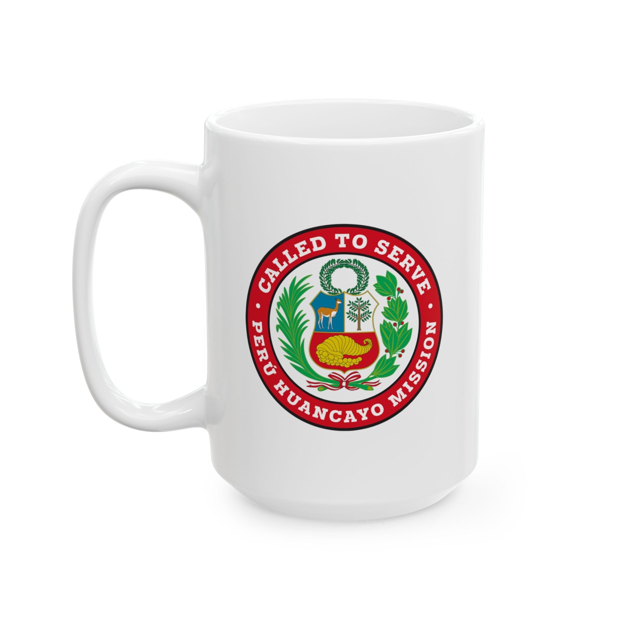 Peru Huancayo Mission Circular Flag White Ceramic Mug - Latter-Day Saint LDS Missionary Gift - Book of Mormon