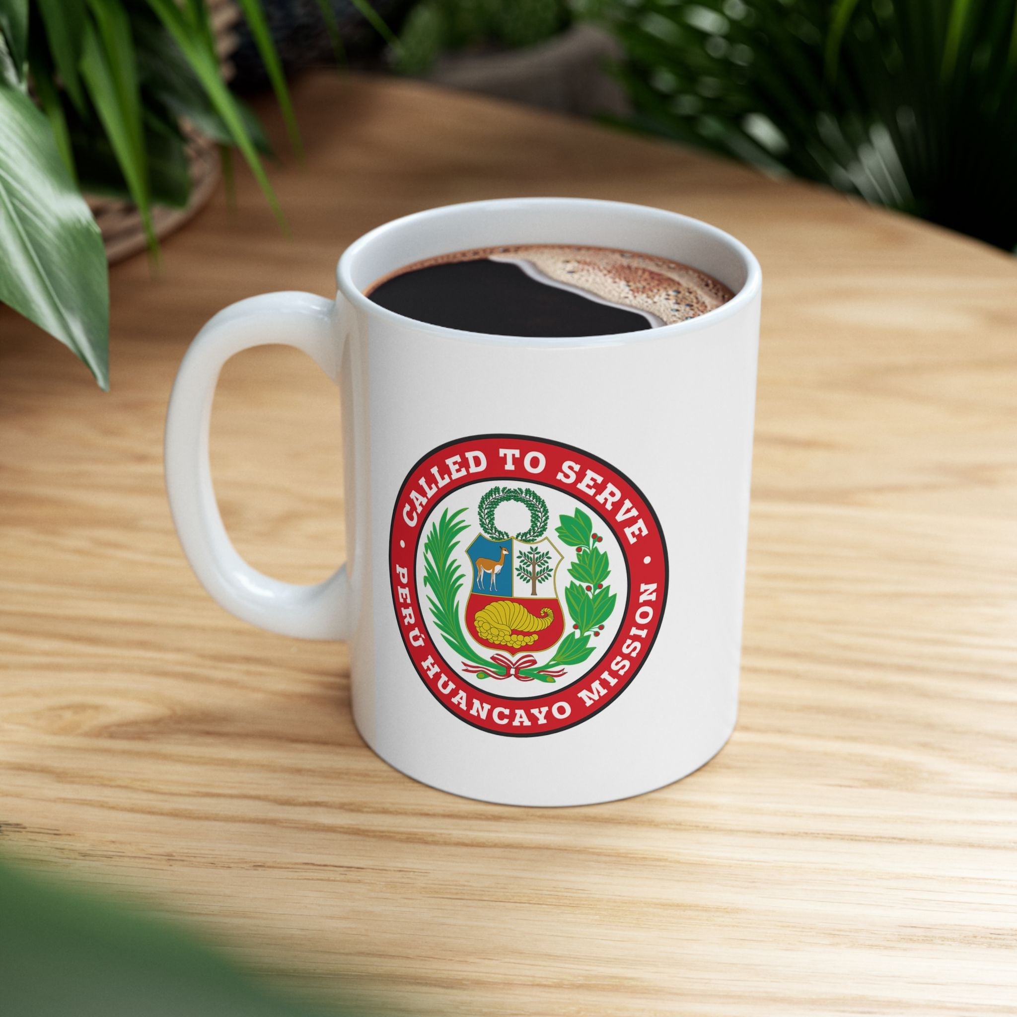 Peru Huancayo Mission Circular Flag White Ceramic Mug - Latter-Day Saint LDS Missionary Gift - Book of Mormon