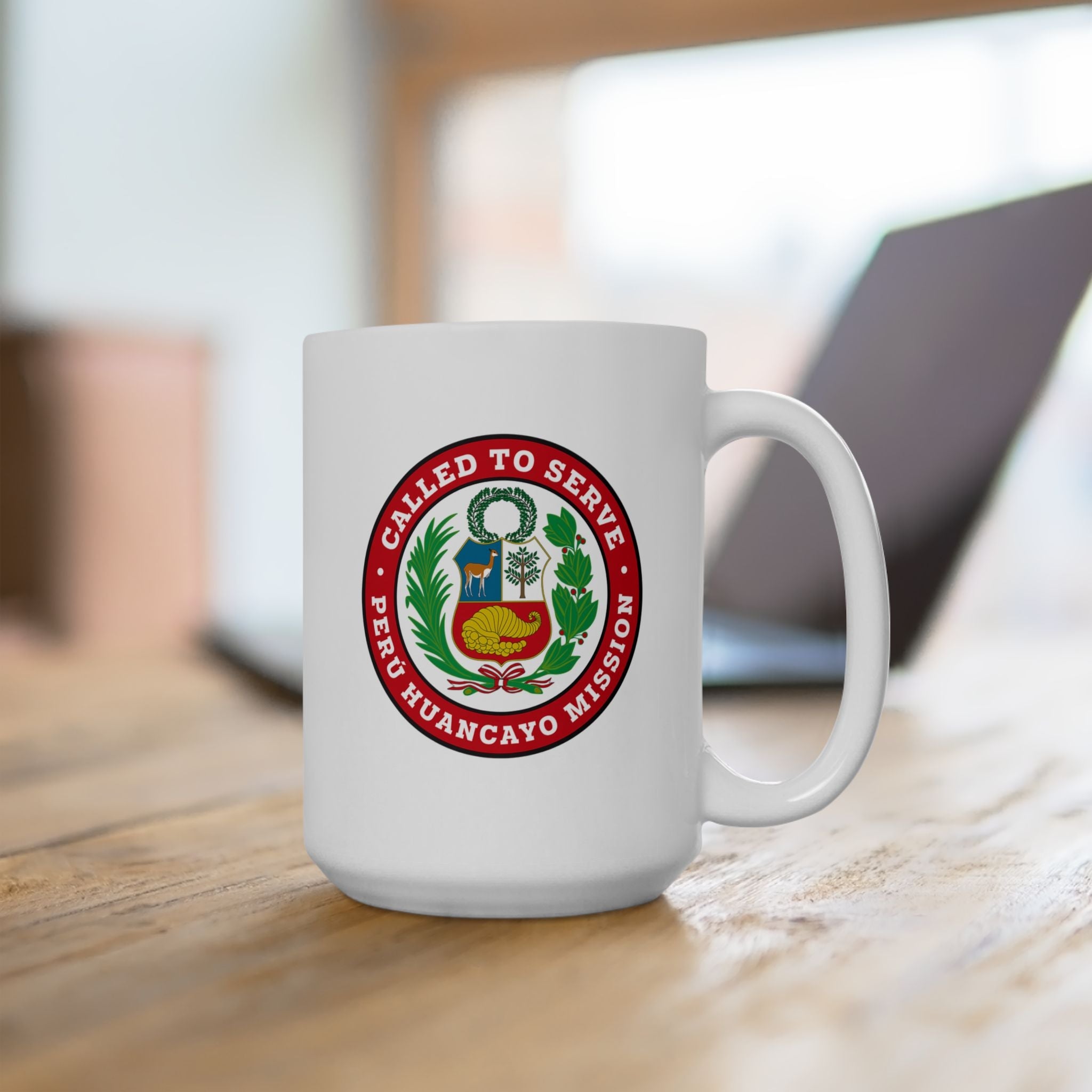Peru Huancayo Mission Circular Flag White Ceramic Mug - Latter-Day Saint LDS Missionary Gift - Book of Mormon