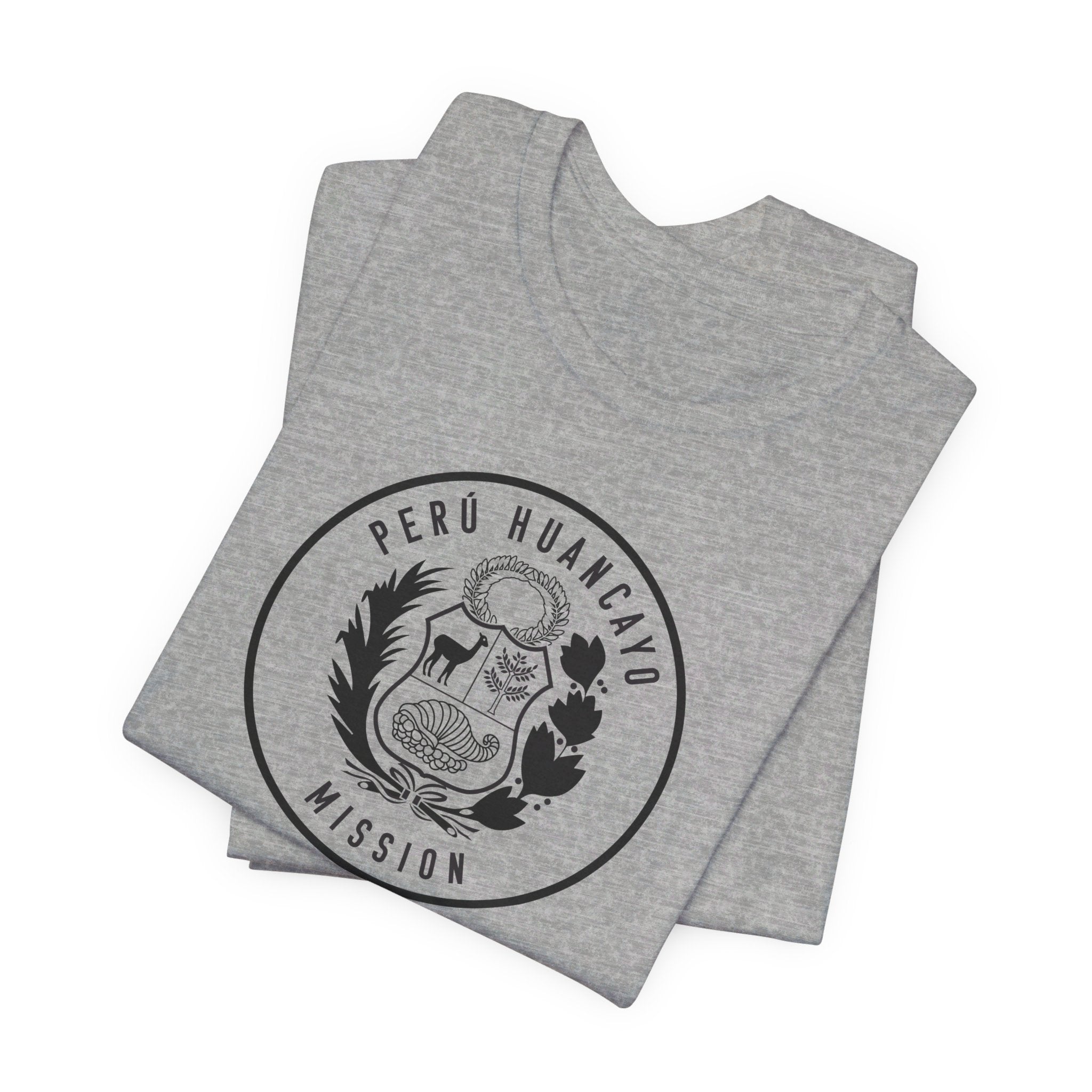 Peru Huancayo Mission Circular Monochrome Logo T-Shirt - Mission Wishlist - LDS Missionary Gift Store