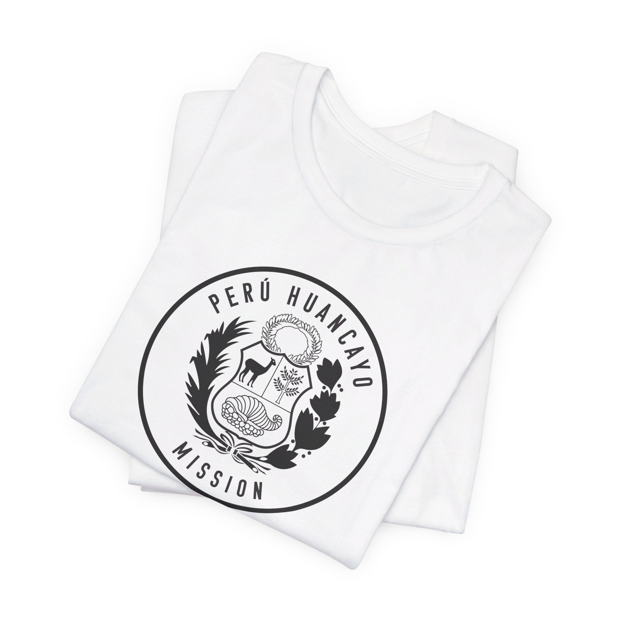 Peru Huancayo Mission Circular Monochrome Logo T-Shirt - Mission Wishlist - LDS Missionary Gift Store