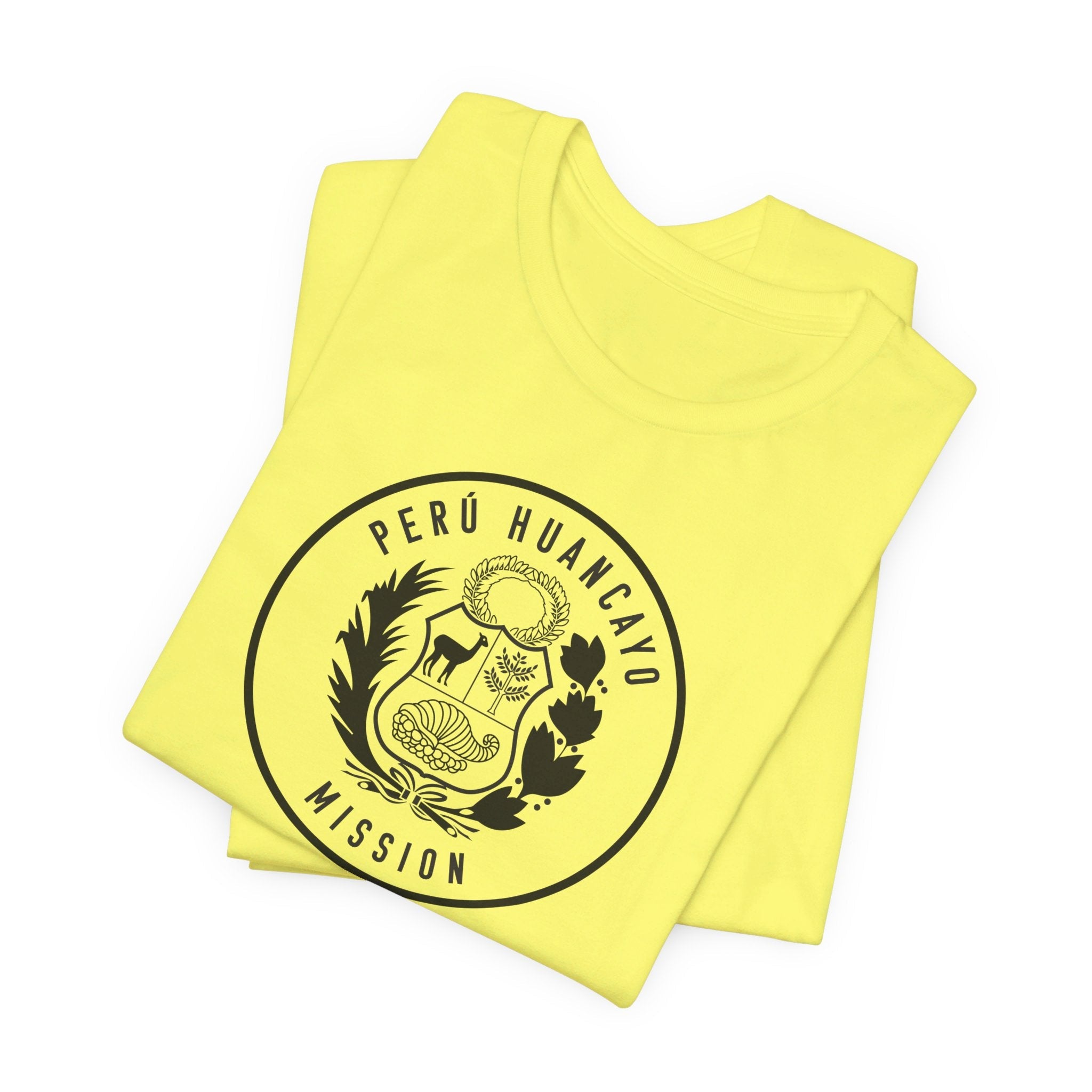 Peru Huancayo Mission Circular Monochrome Logo T-Shirt - Mission Wishlist - LDS Missionary Gift Store