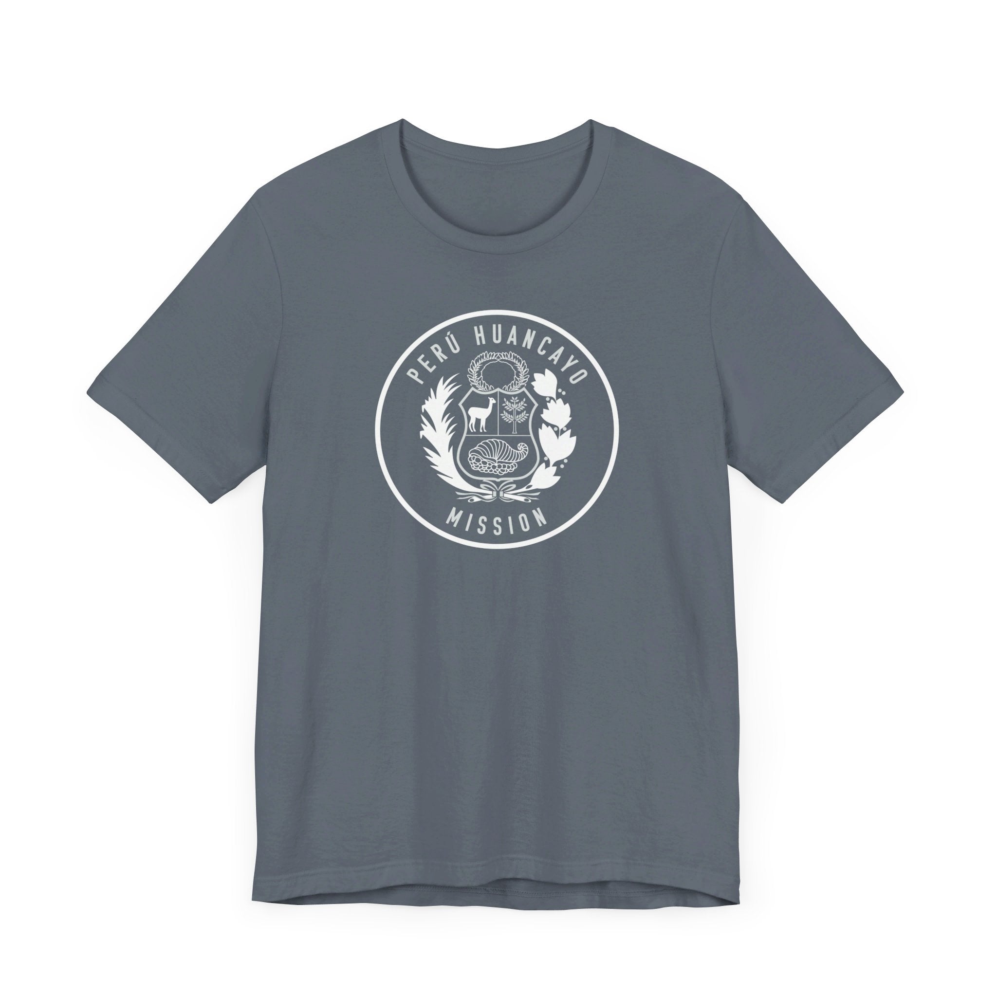 Peru Huancayo Mission Circular Monochrome Logo T-Shirt - Mission Wishlist - LDS Missionary Gift Store