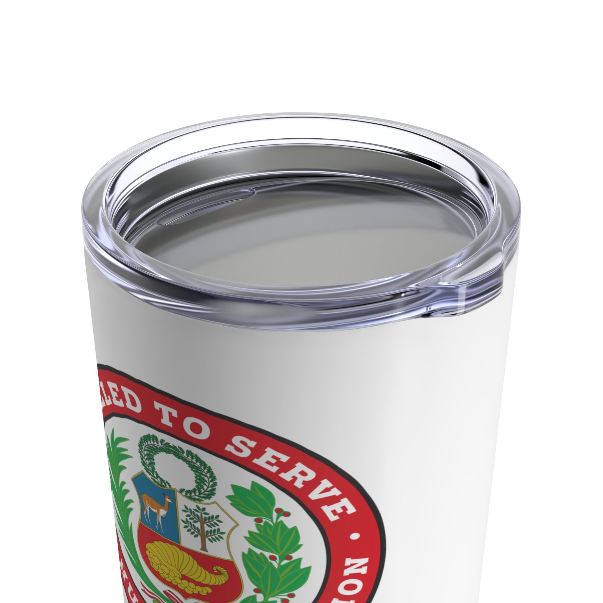 Peru Huancayo Mission Flag Logo Tumbler 20oz White - Latter-Day Saint LDS Missionary Gift - Book of Mormon