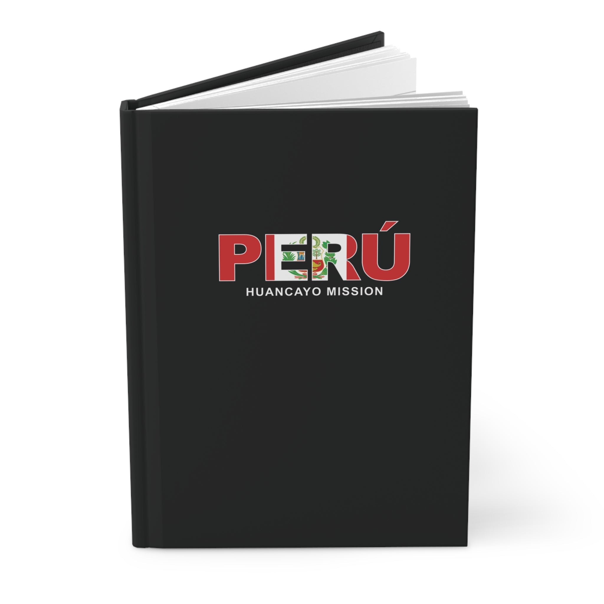Peru Huancayo Mission Flag Title Black Hardcover Journal Matte - Mission Wishlist - LDS Missionary Gift Store