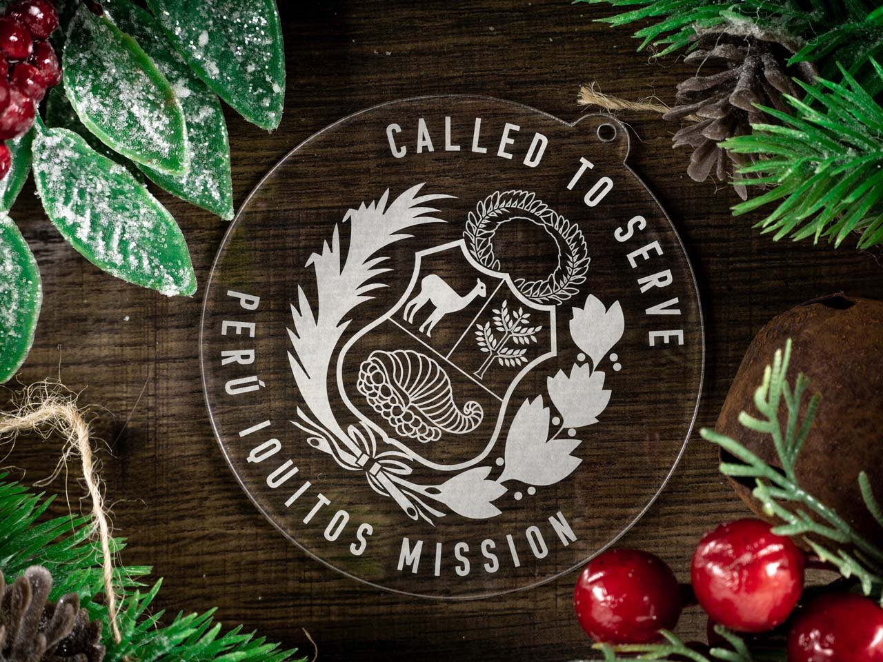 Peru Iquitos Mission Christmas Ornament - Latter-Day Saint LDS Missionary Gift - Book of Mormon