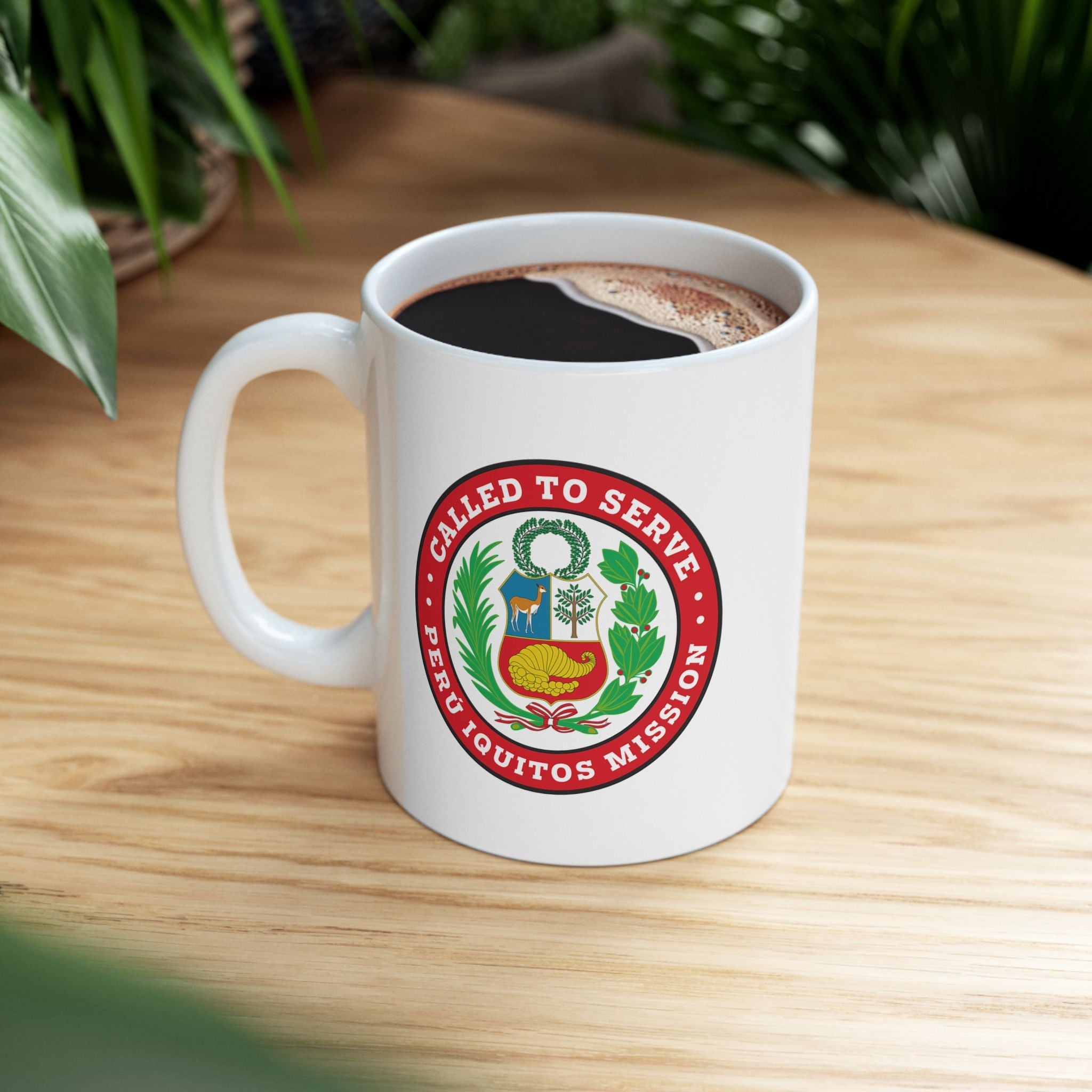 Peru Iquitos Mission Circular Flag White Ceramic Mug - Latter-Day Saint LDS Missionary Gift - Book of Mormon