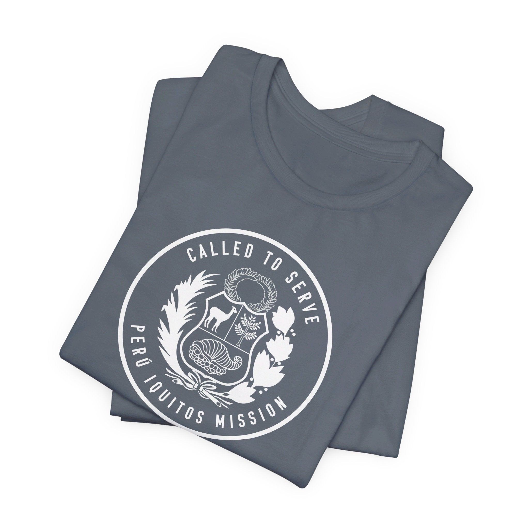Peru Iquitos Mission Circular Monochrome Logo T-Shirt - Mission Wishlist - LDS Missionary Gift Store