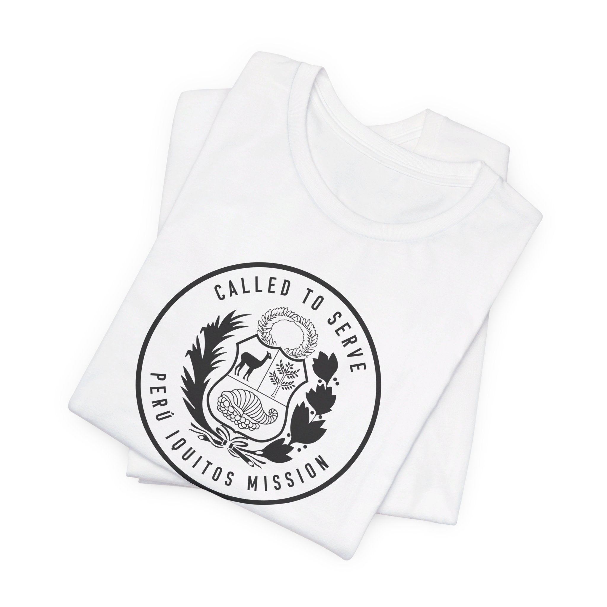 Peru Iquitos Mission Circular Monochrome Logo T-Shirt - Mission Wishlist - LDS Missionary Gift Store