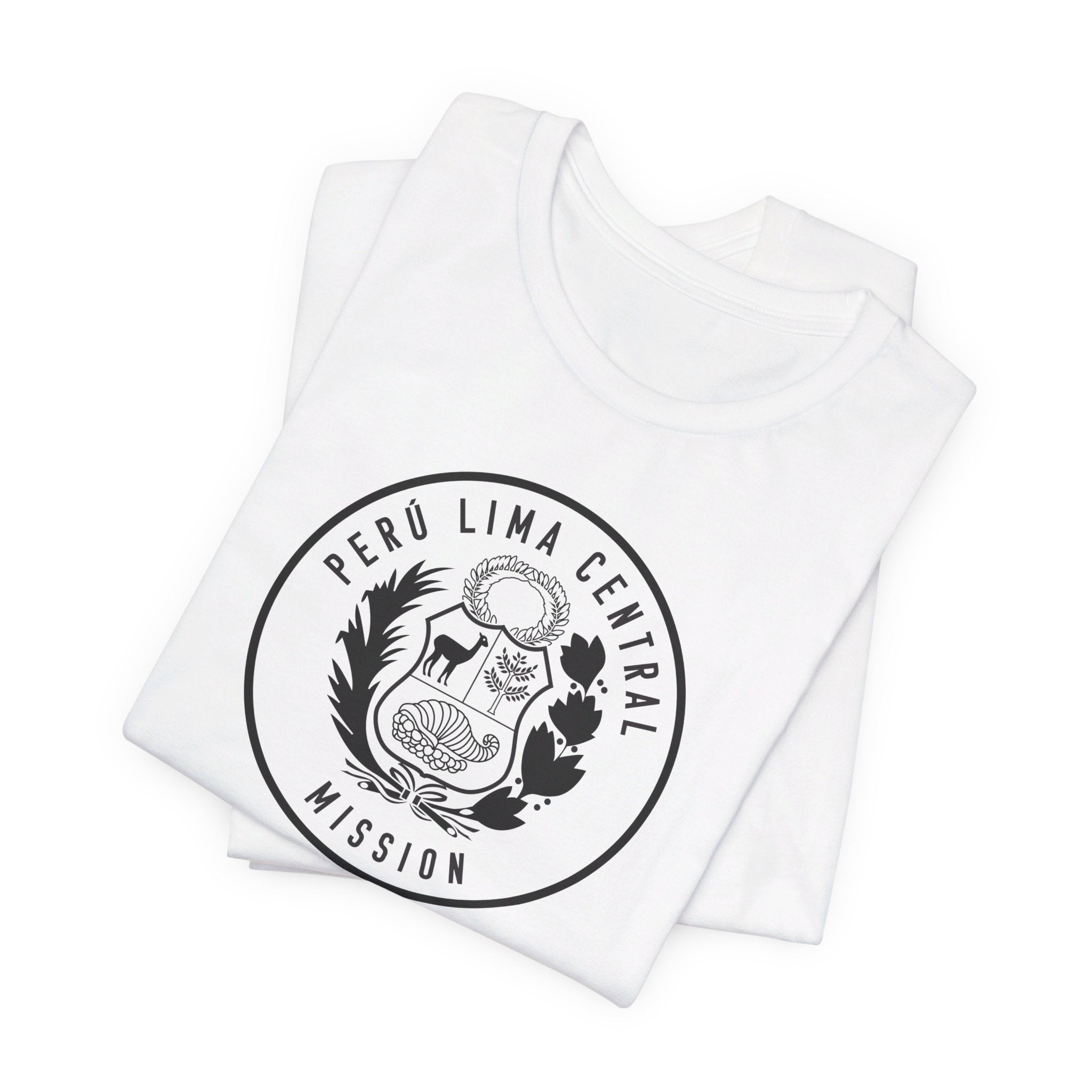 Peru Lima Central Mission Circular Monochrome Logo T-Shirt - Mission Wishlist - LDS Missionary Gift Store