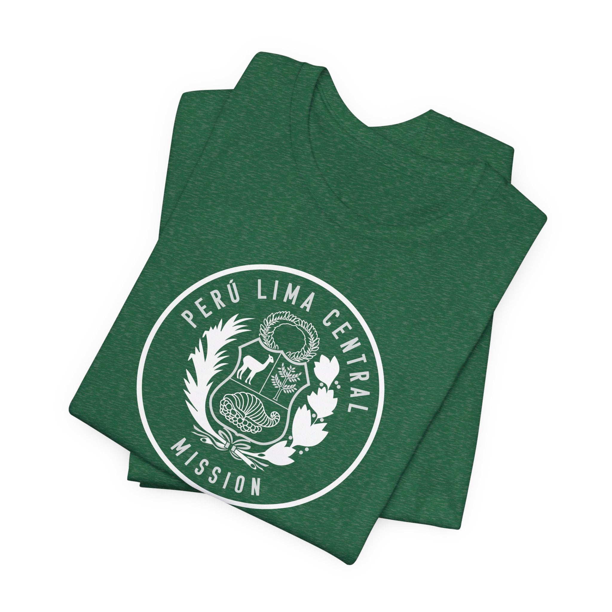Peru Lima Central Mission Circular Monochrome Logo T-Shirt - Mission Wishlist - LDS Missionary Gift Store
