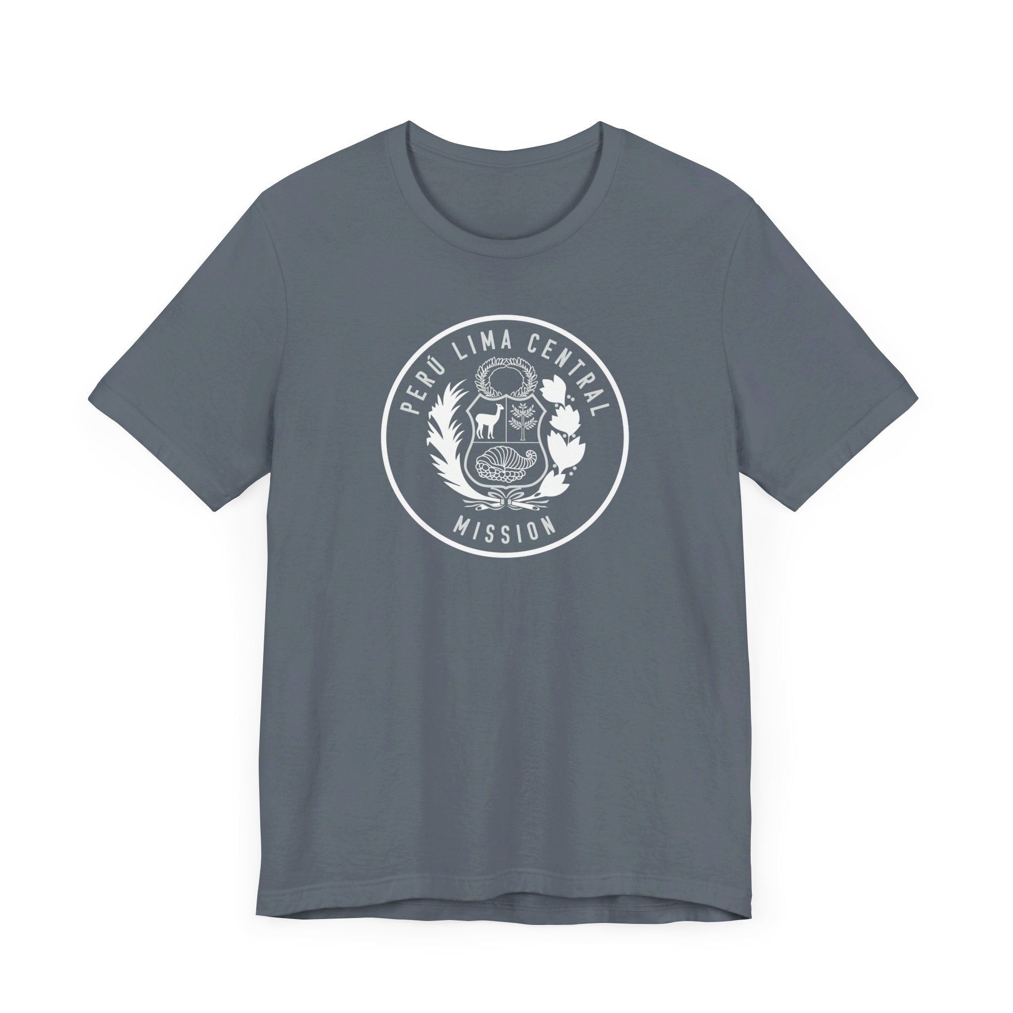 Peru Lima Central Mission Circular Monochrome Logo T-Shirt - Mission Wishlist - LDS Missionary Gift Store