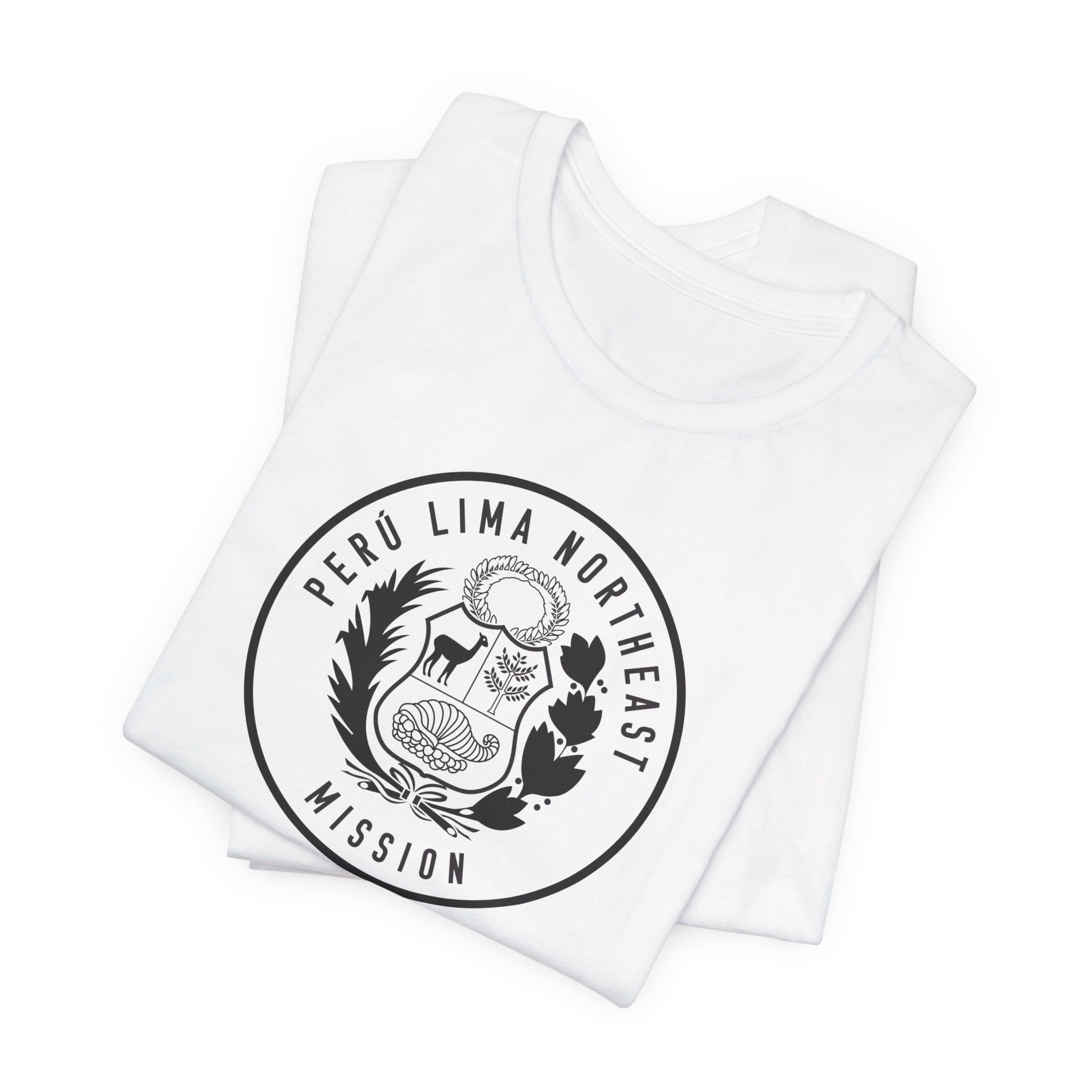 Peru Lima Northeast Mission Circular Monochrome Logo T-Shirt - Mission Wishlist - LDS Missionary Gift Store