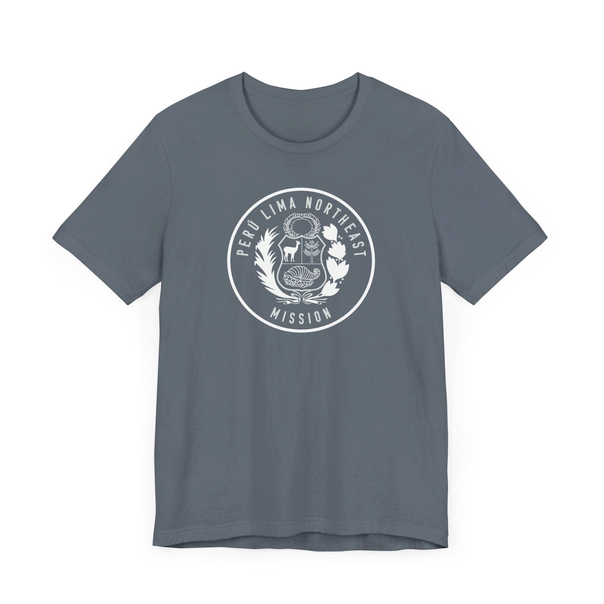 Peru Lima Northeast Mission Circular Monochrome Logo T-Shirt - Latter-Day Saint LDS Missionary Gift - Book of Mormon