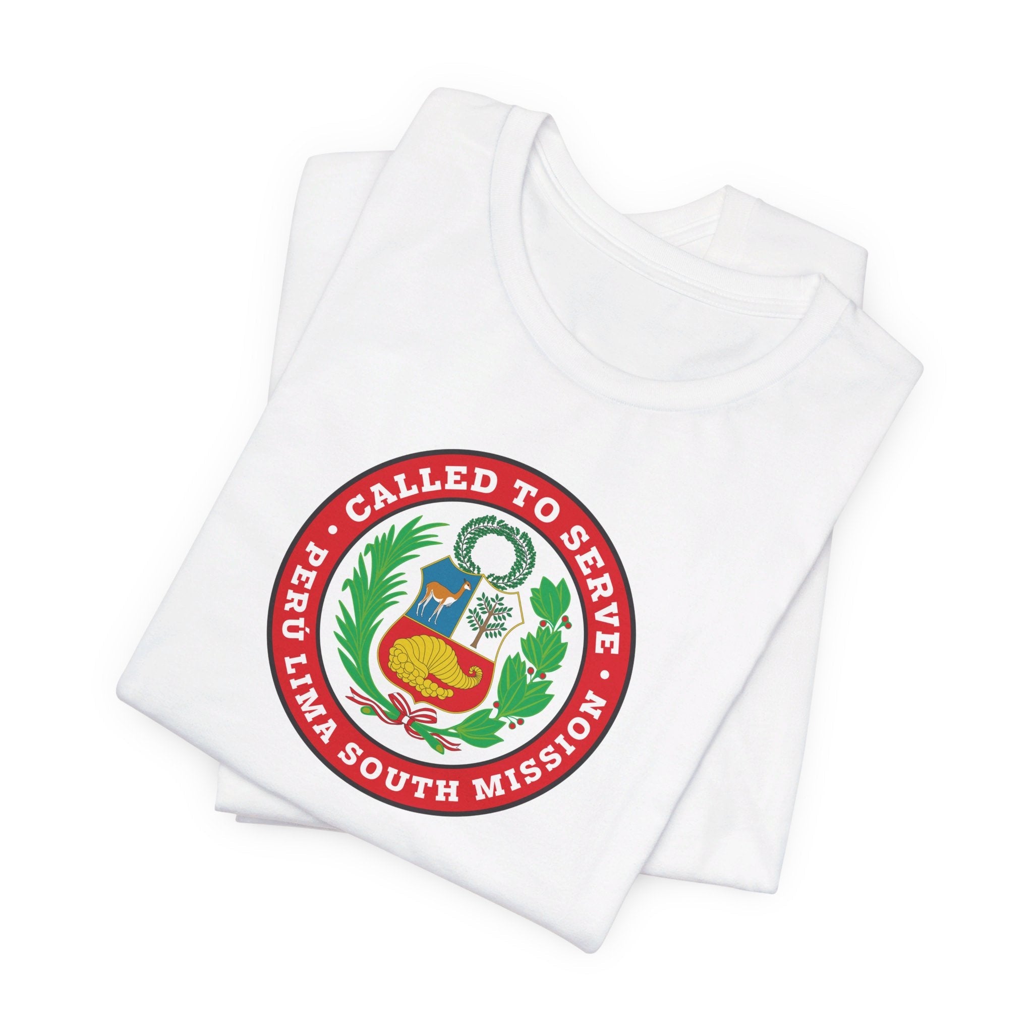 Peru Lima South Mission Circular Flag T-shirt - Latter-Day Saint LDS Missionary Gift - Book of Mormon