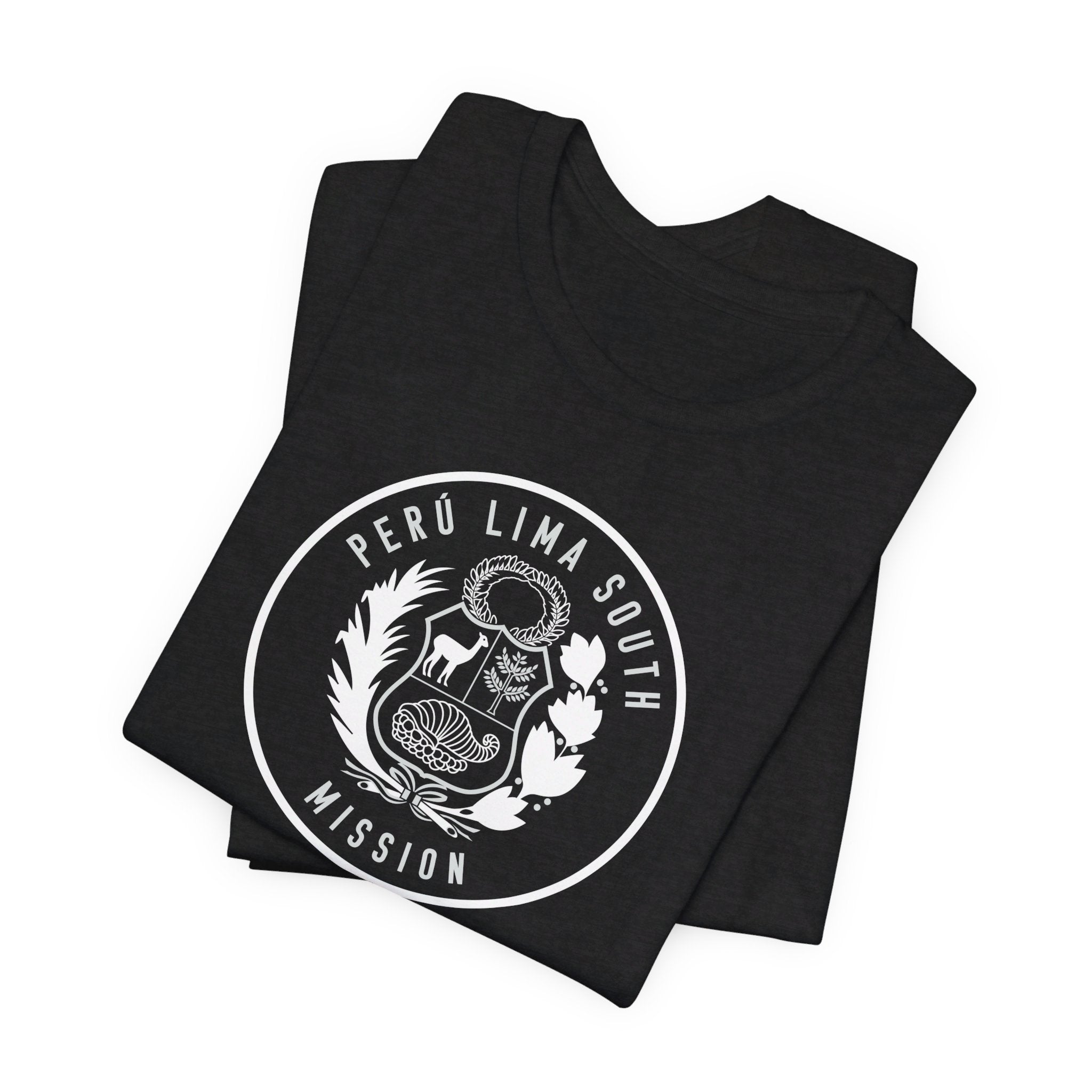 Peru Lima South Mission Circular Monochrome Logo T-Shirt - Mission Wishlist - LDS Missionary Gift Store