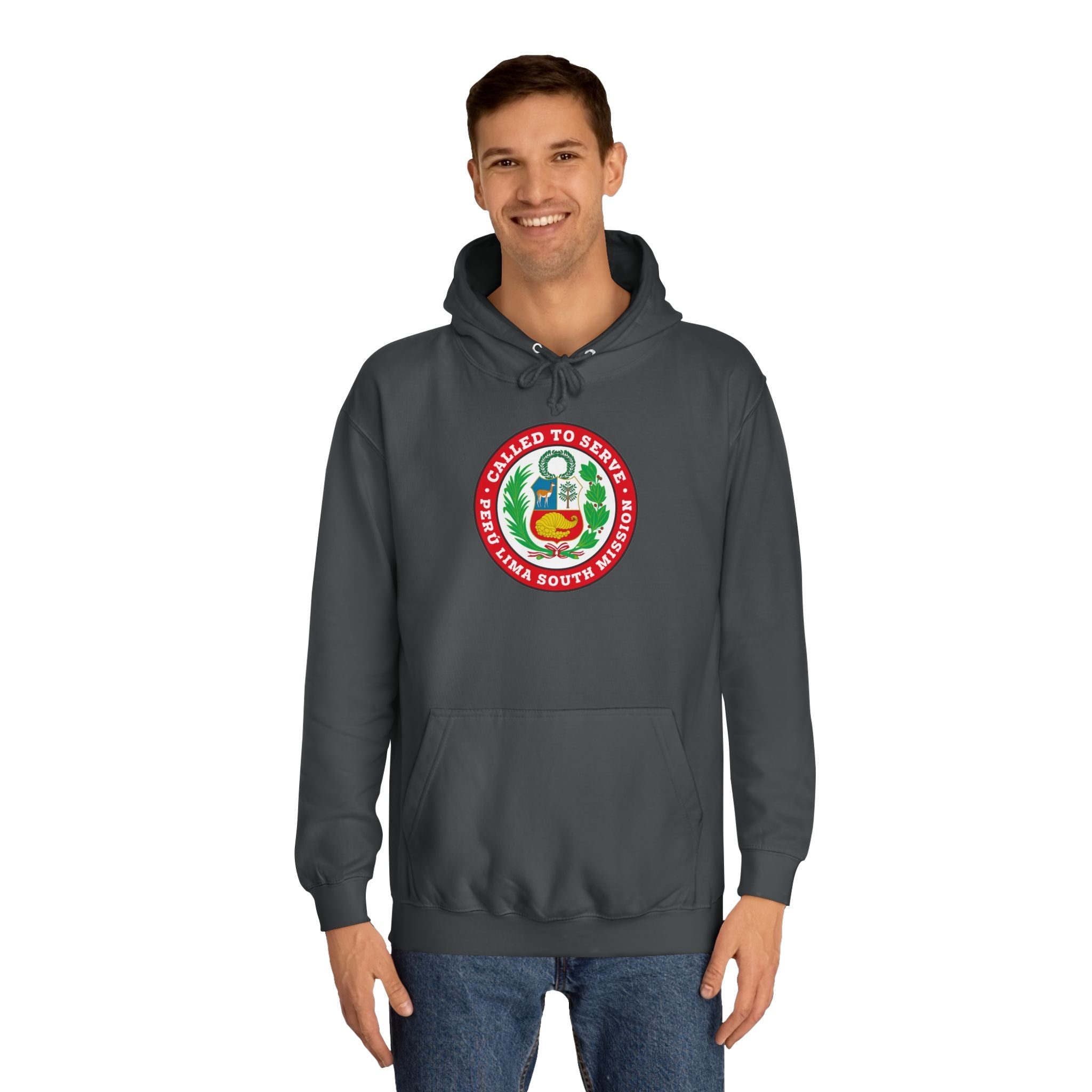 Peru Lima South Mission Flag Logo (Black Border) College Hoodie - Latter-Day Saint LDS Missionary Gift - Book of Mormon