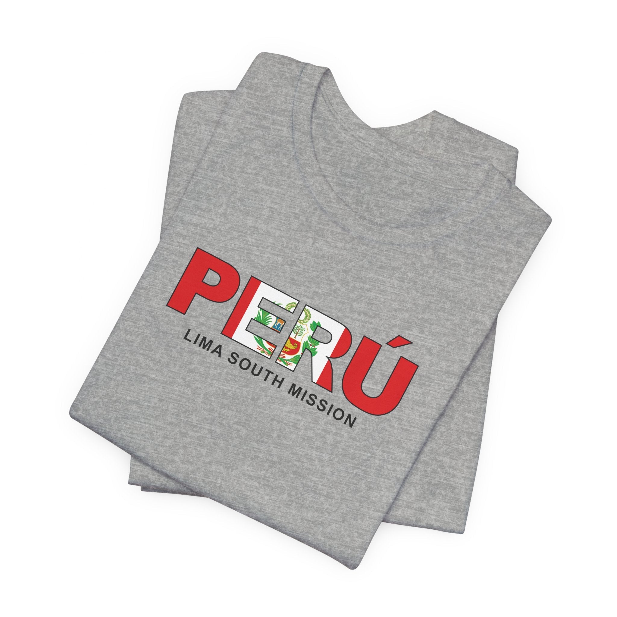 Peru Lima South Mission Flag Title T-shirt - Latter-Day Saint LDS Missionary Gift - Book of Mormon