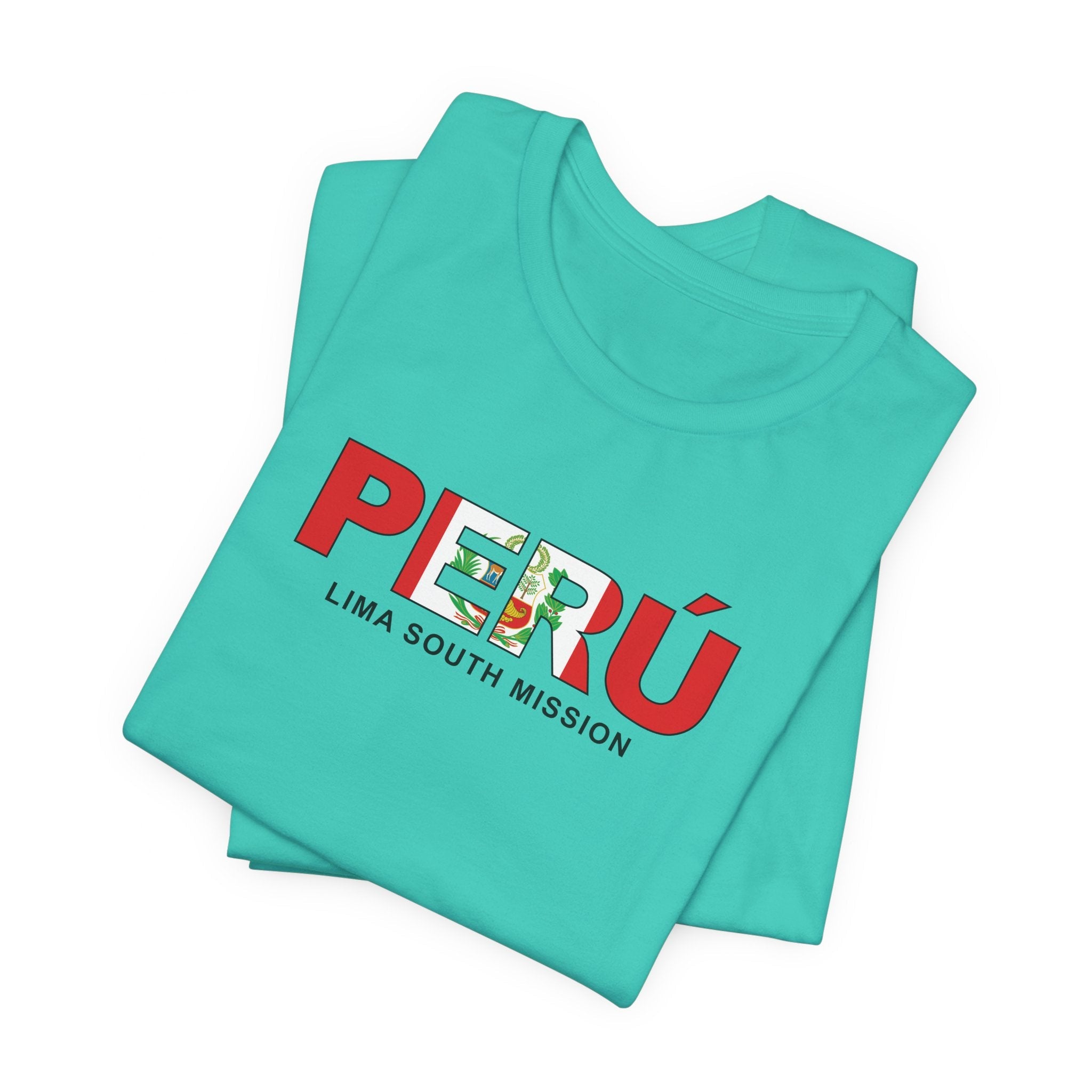 Peru Lima South Mission Flag Title T-shirt - Latter-Day Saint LDS Missionary Gift - Book of Mormon