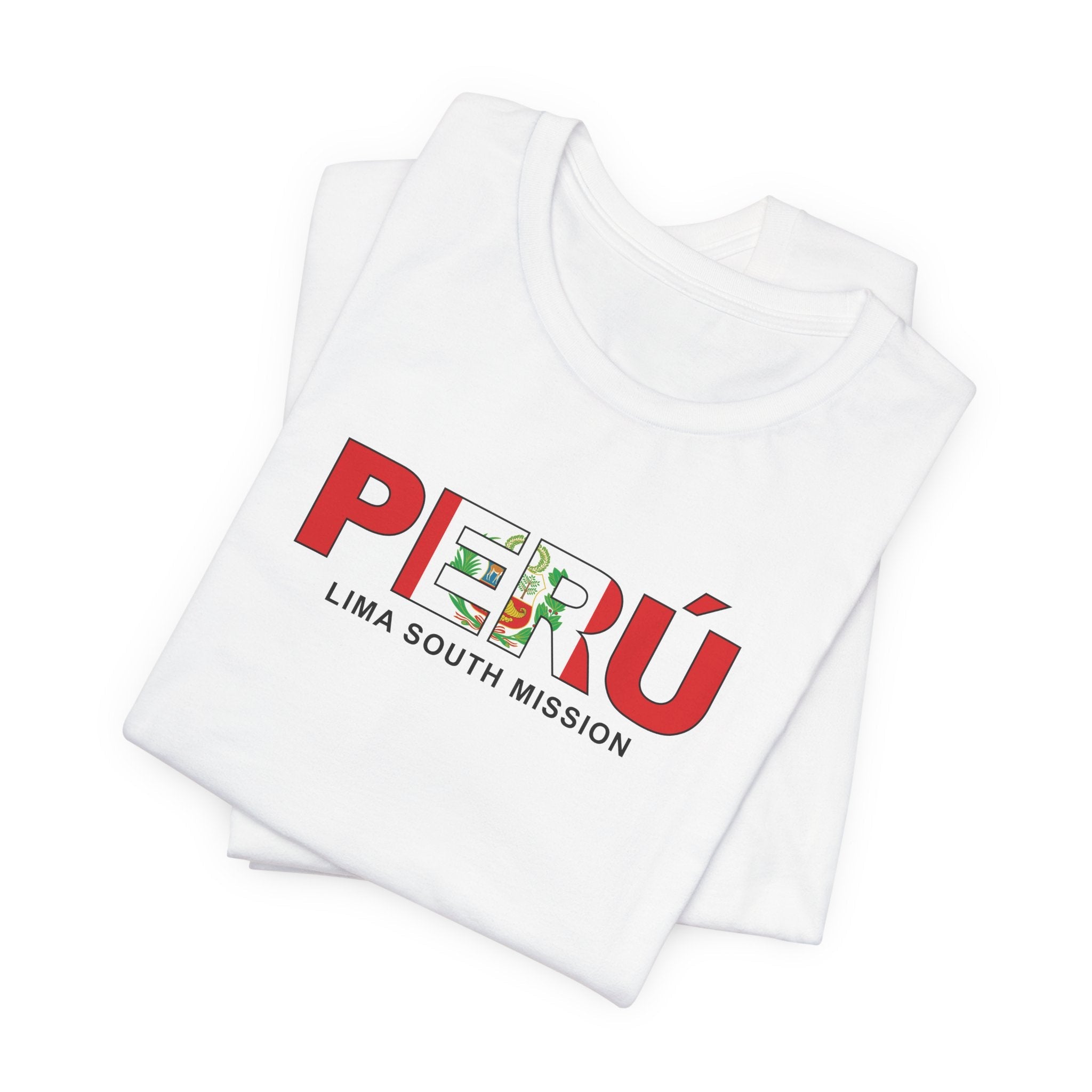 Peru Lima South Mission Flag Title T-shirt - Latter-Day Saint LDS Missionary Gift - Book of Mormon
