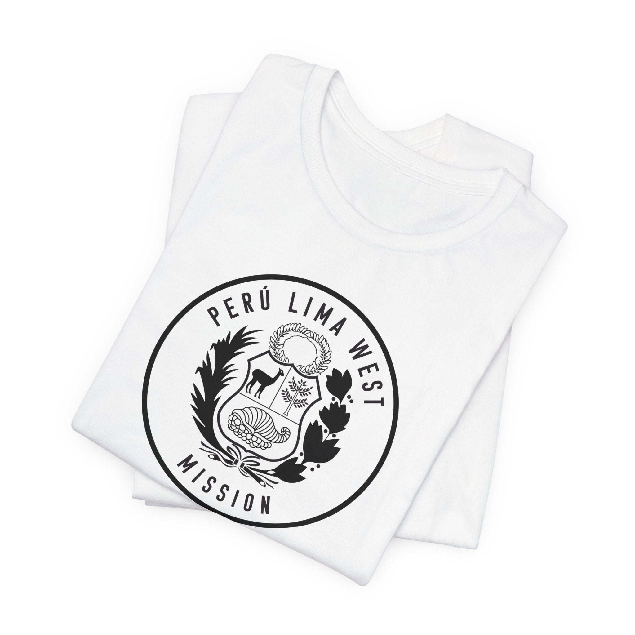Peru Lima West Mission Circular Monochrome Logo T-Shirt - Mission Wishlist - LDS Missionary Gift Store
