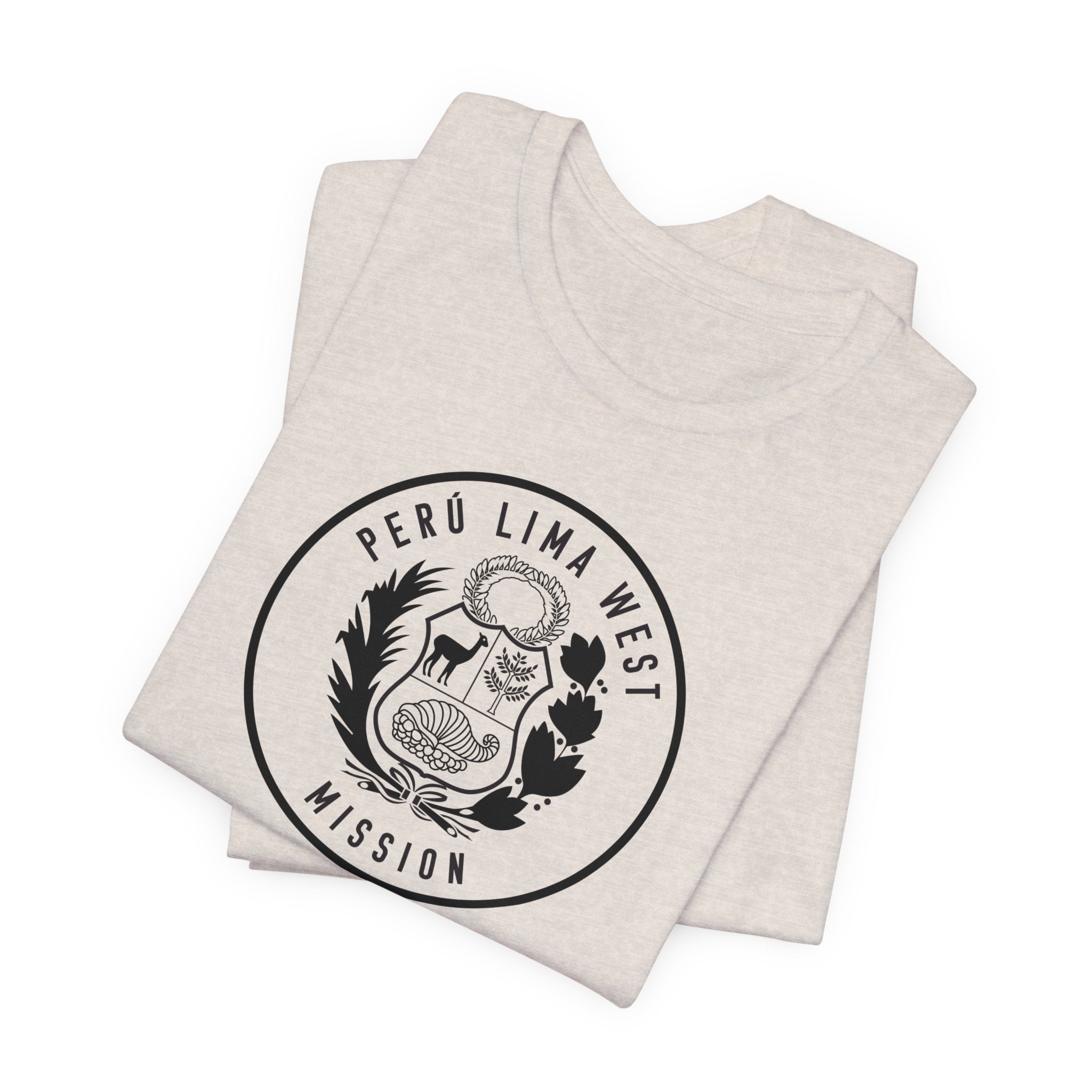 Peru Lima West Mission Circular Monochrome Logo T-Shirt - Mission Wishlist - LDS Missionary Gift Store