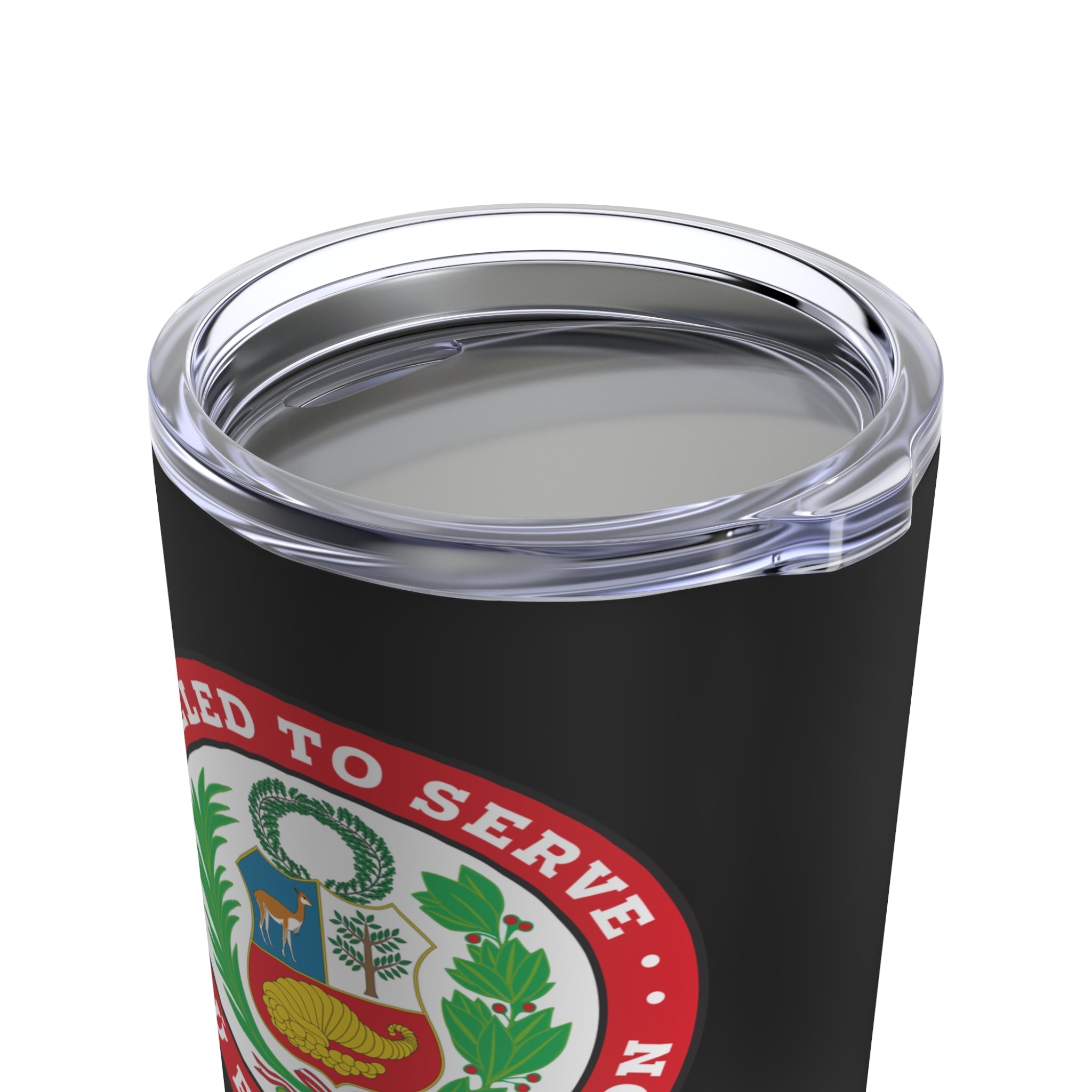 Peru Piura Mission Flag Logo Tumbler 20oz Black - Mission Wishlist - LDS Missionary Gift Store