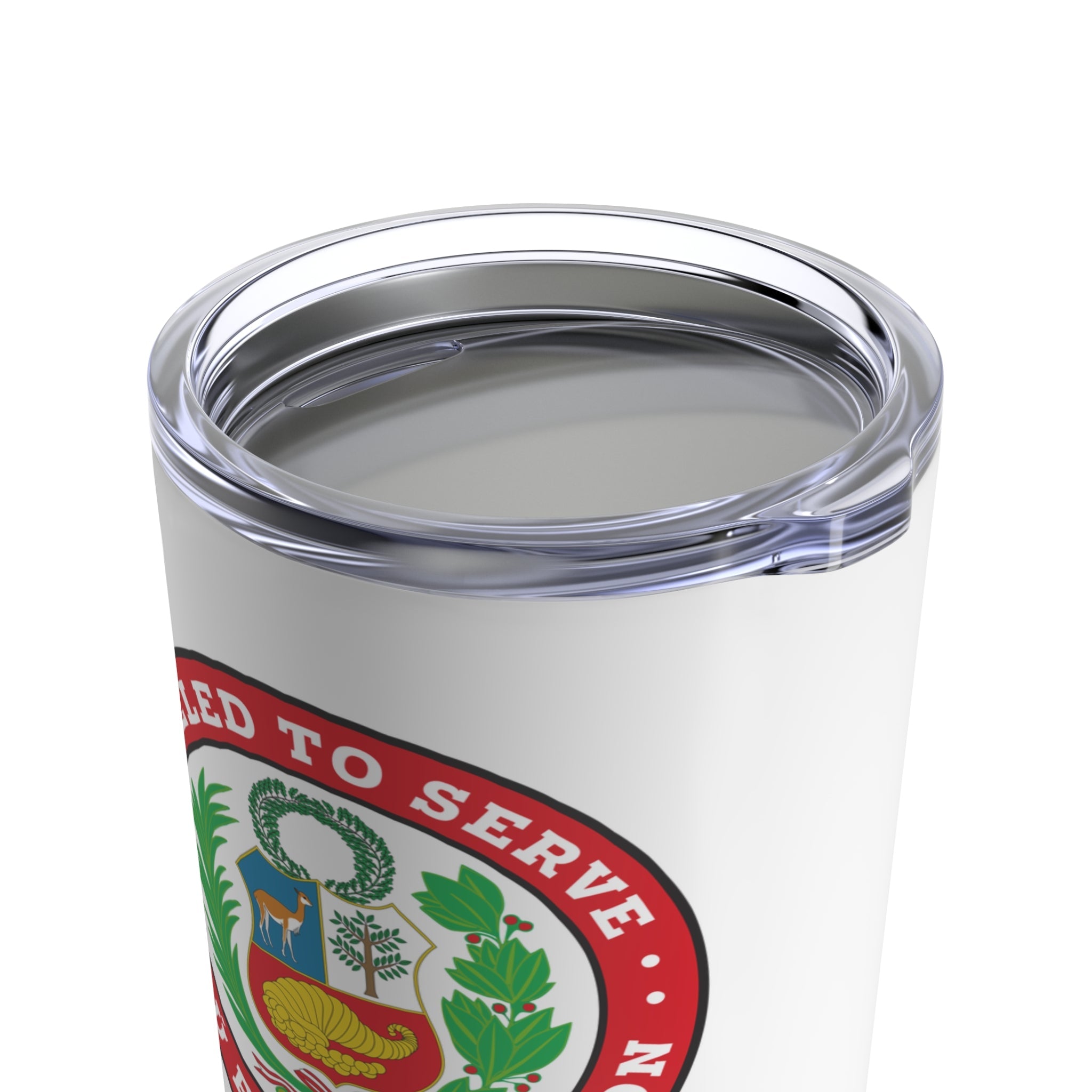Peru Piura Mission Flag Logo Tumbler 20oz White - Mission Wishlist - LDS Missionary Gift Store