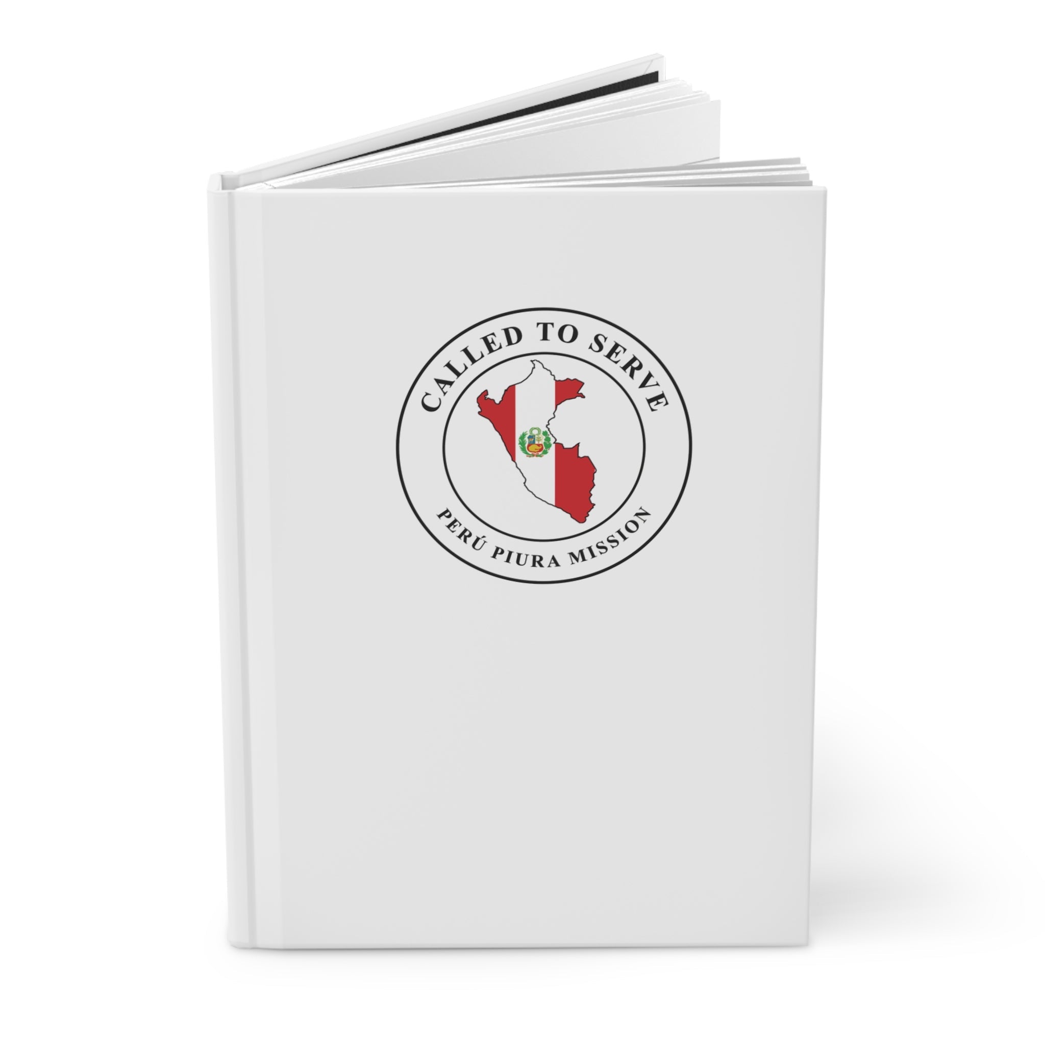 Peru Piura Mission Flag Map Called to Serve White Hardcover Journal Matte - Mission Wishlist - LDS Missionary Gift Store