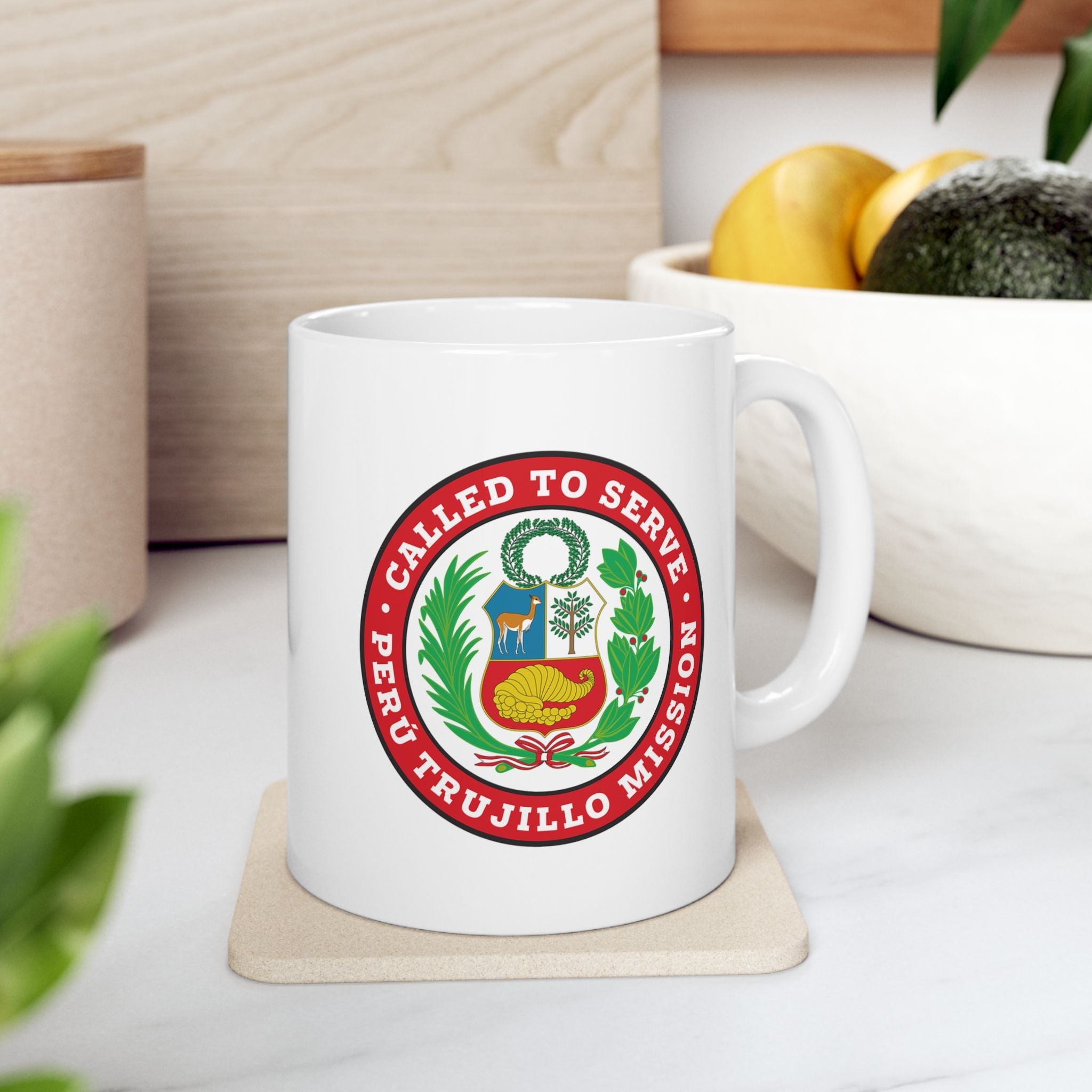 Peru Trujillo Mission Circular Flag White Ceramic Mug - Mission Wishlist - LDS Missionary Gift Store