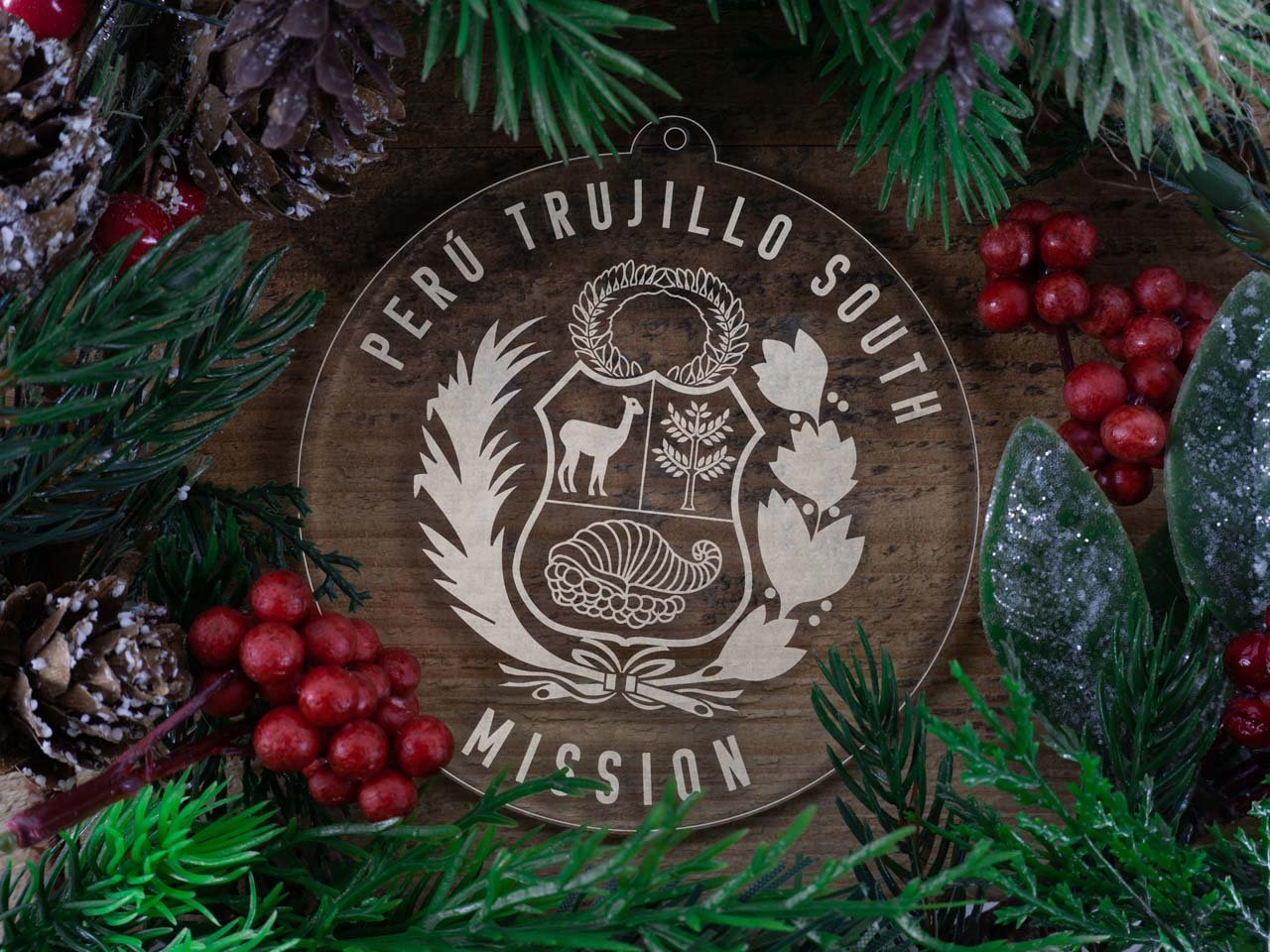 Peru Trujillo South Mission Christmas Ornament - Latter-Day Saint LDS Missionary Gift - Book of Mormon