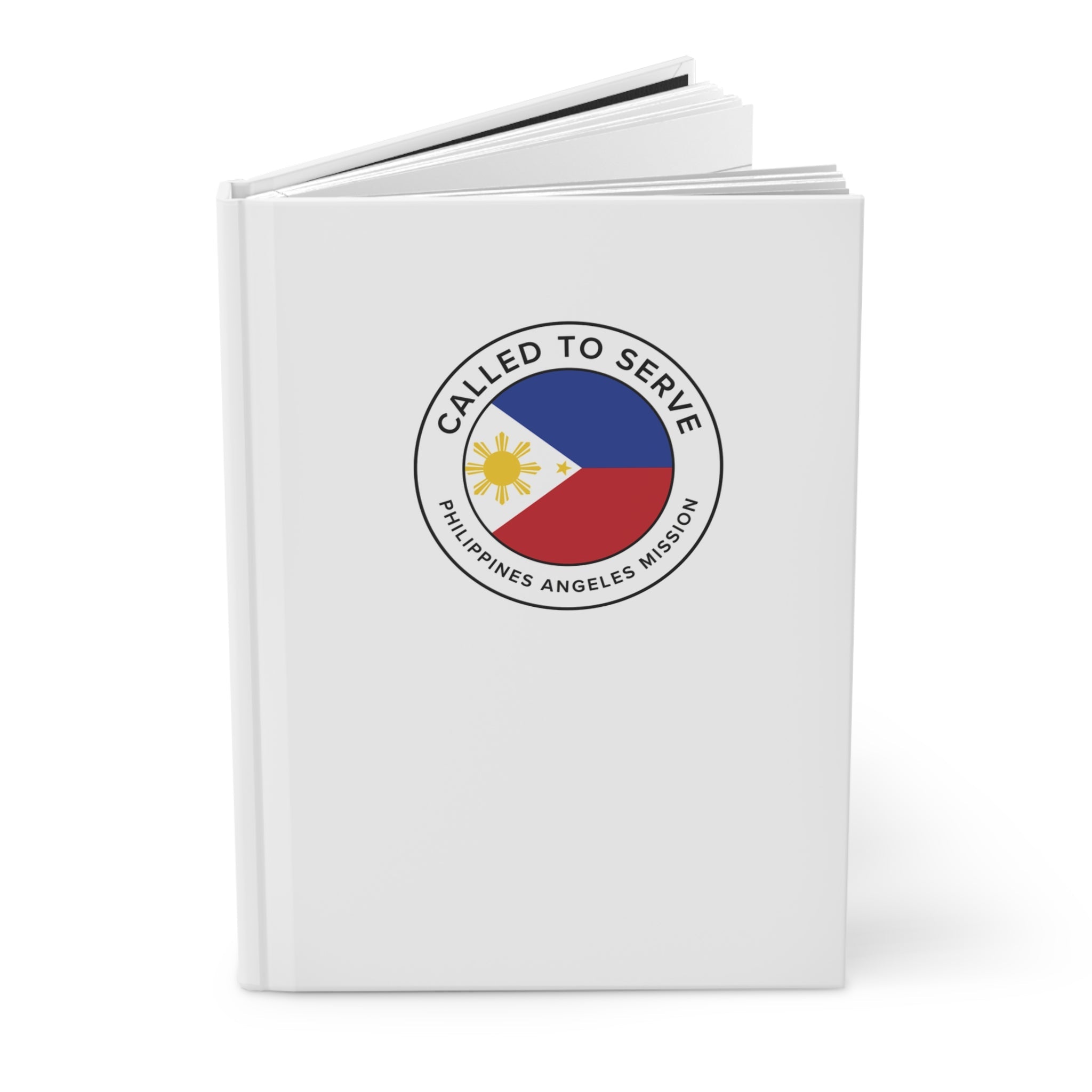 Philippines Angeles Mission Circle Flag Called to Serve White Hardcover Journal Matte - Latter-Day Saint LDS Missionary Gift - Book of Mormon