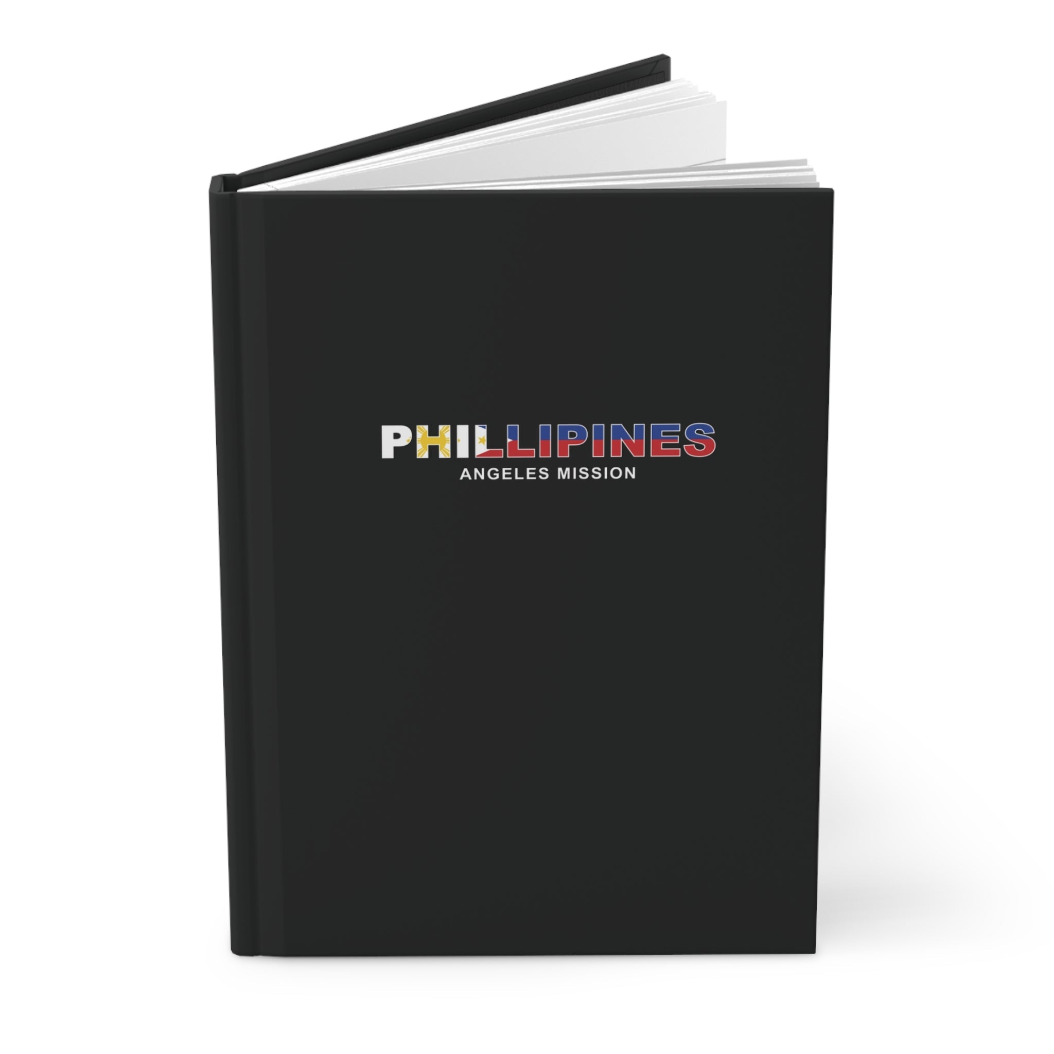 Philippines Angeles Mission Flag Title Black Hardcover Journal Matte - Latter-Day Saint LDS Missionary Gift - Book of Mormon