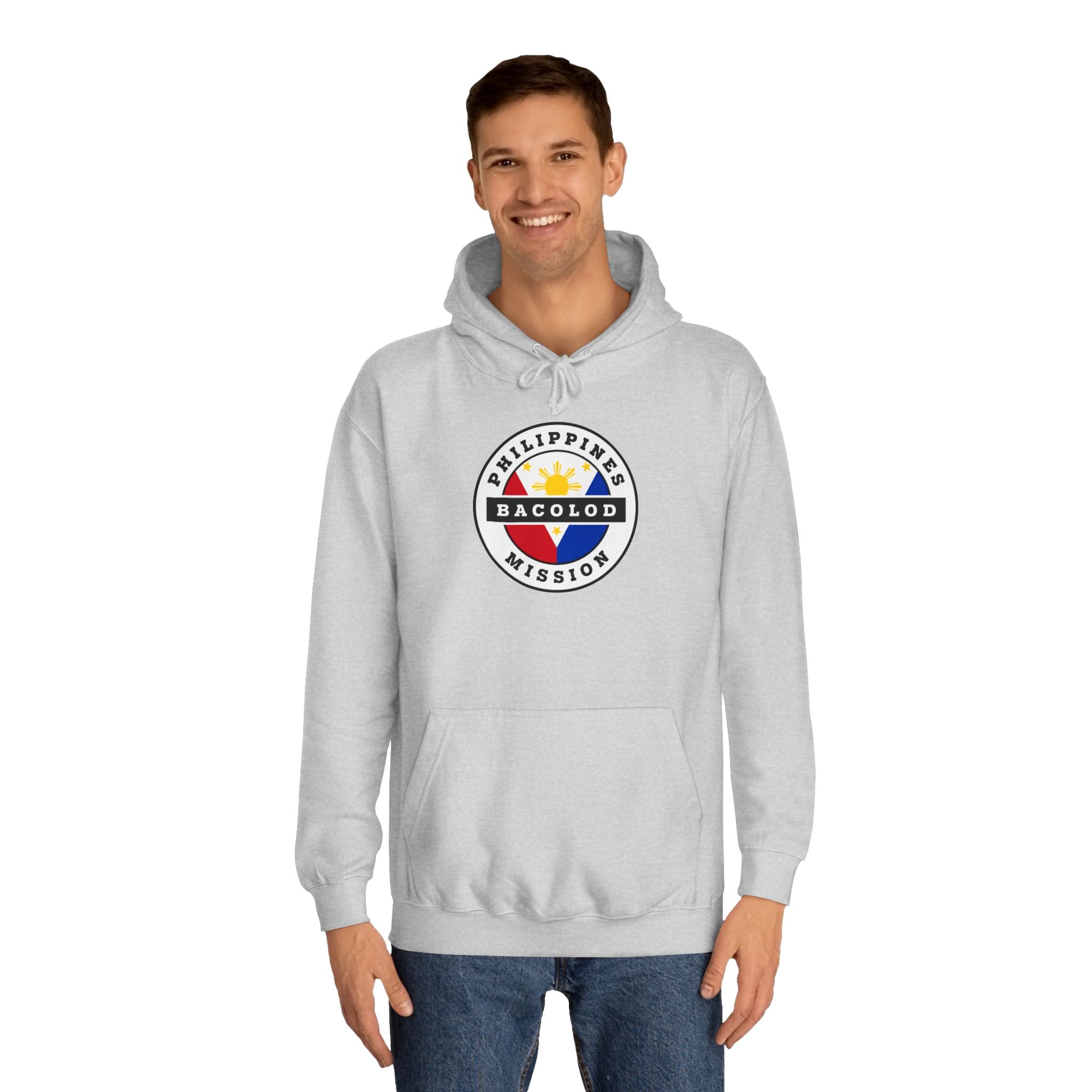 Philippines Bacolod Mission Flag Logo (White Border) College Hoodie - Mission Wishlist - LDS Missionary Gift Store
