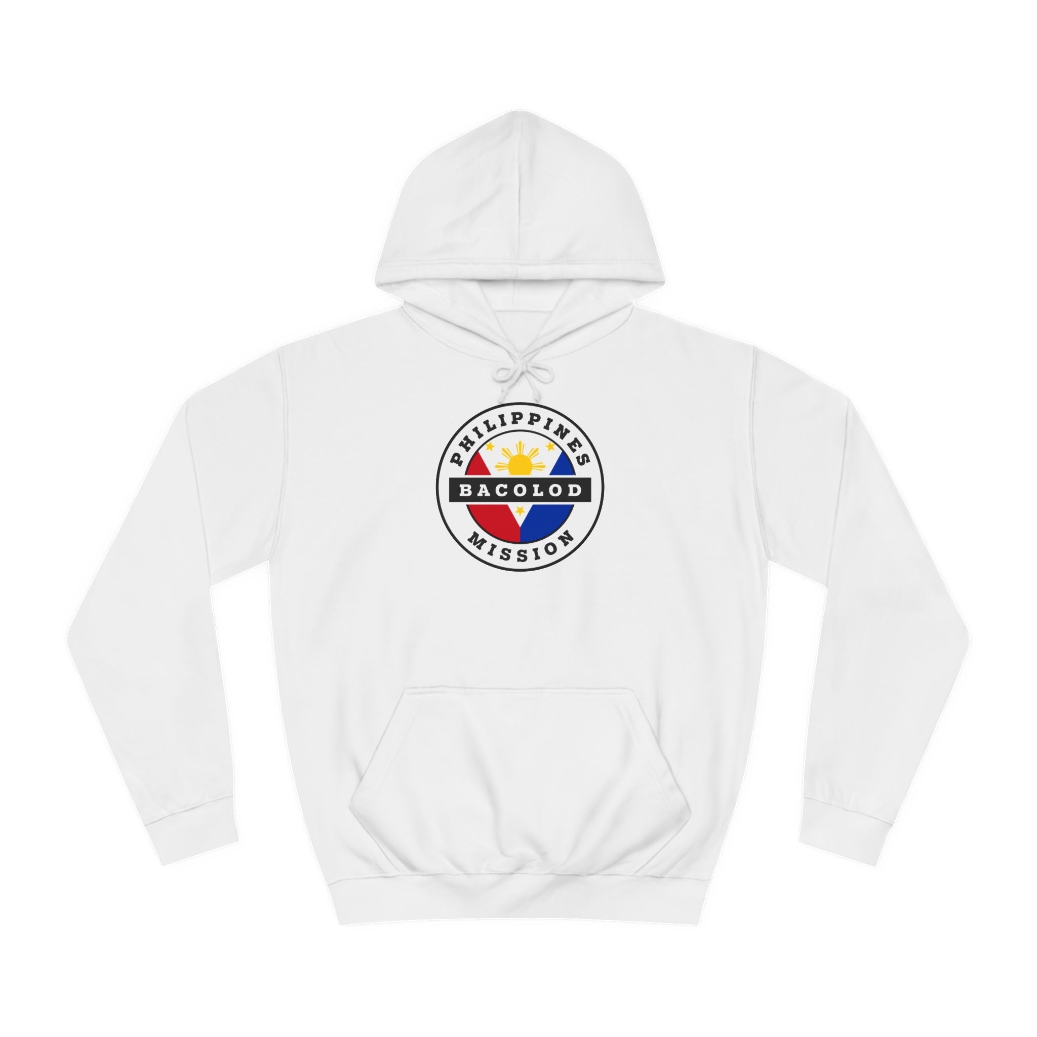 Philippines Bacolod Mission Flag Logo (White Border) College Hoodie - Mission Wishlist - LDS Missionary Gift Store
