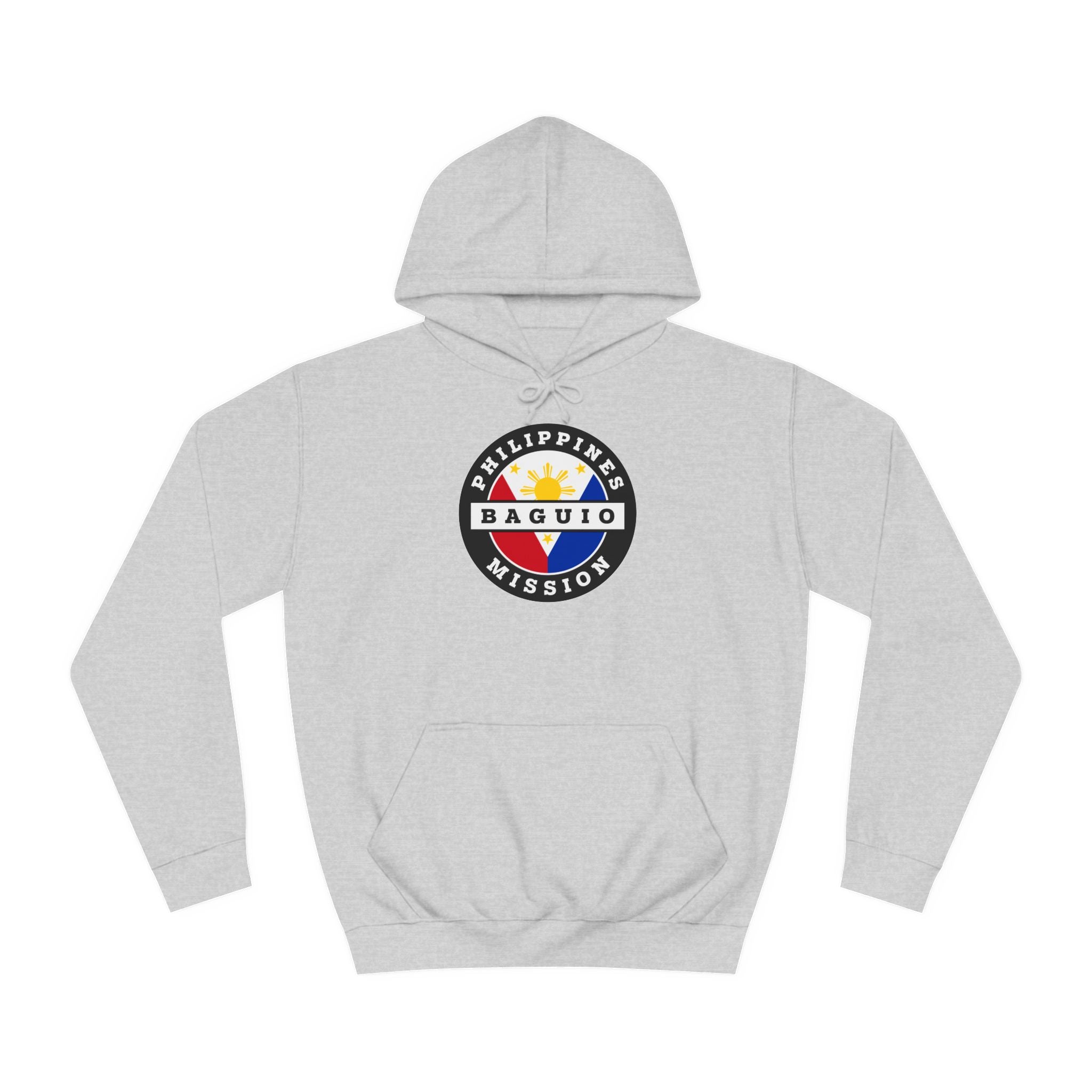 Philippines Baguio Mission Flag Logo (Black Border) College Hoodie - Mission Wishlist - LDS Missionary Gift Store