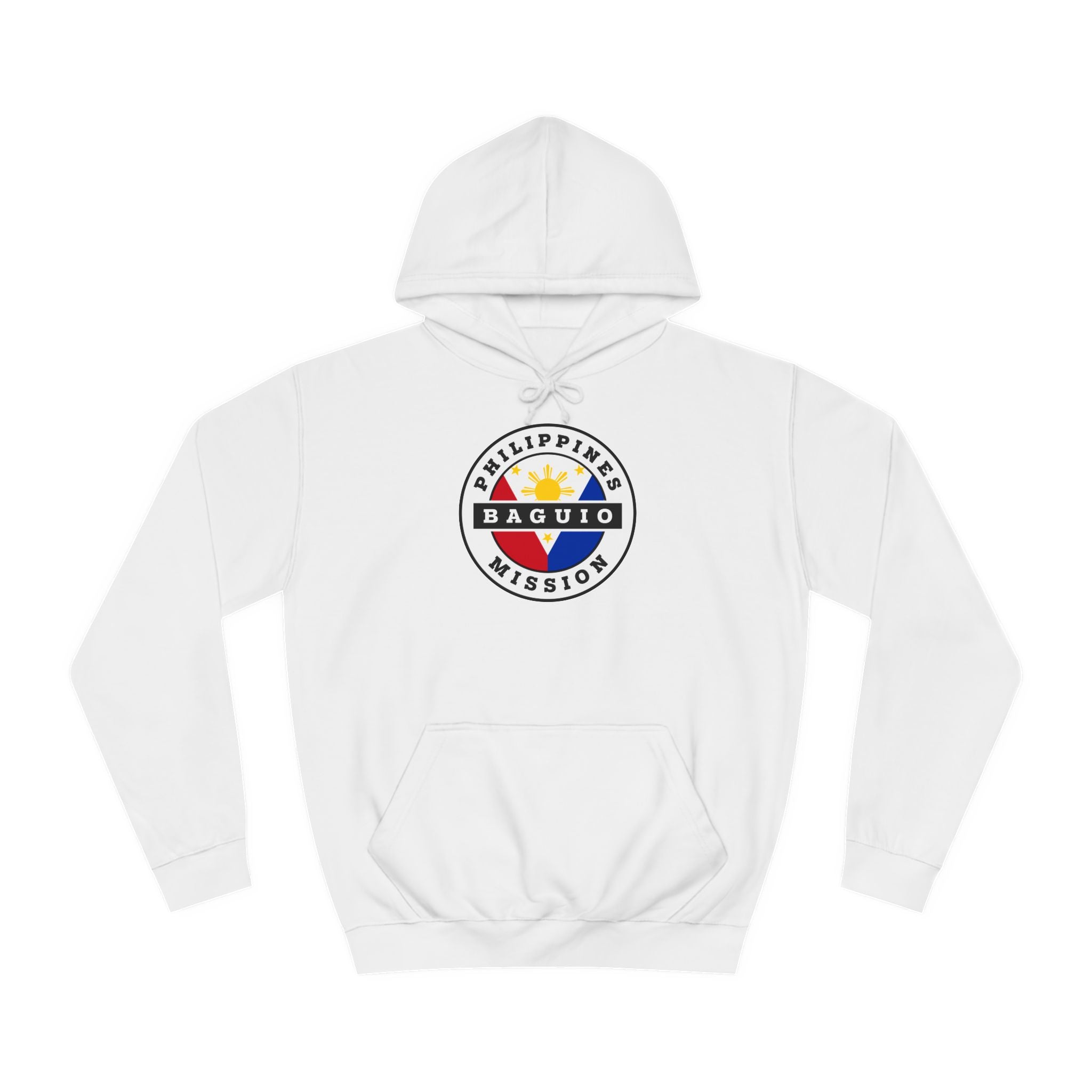 Philippines Baguio Mission Flag Logo (White Border) College Hoodie - Mission Wishlist - LDS Missionary Gift Store